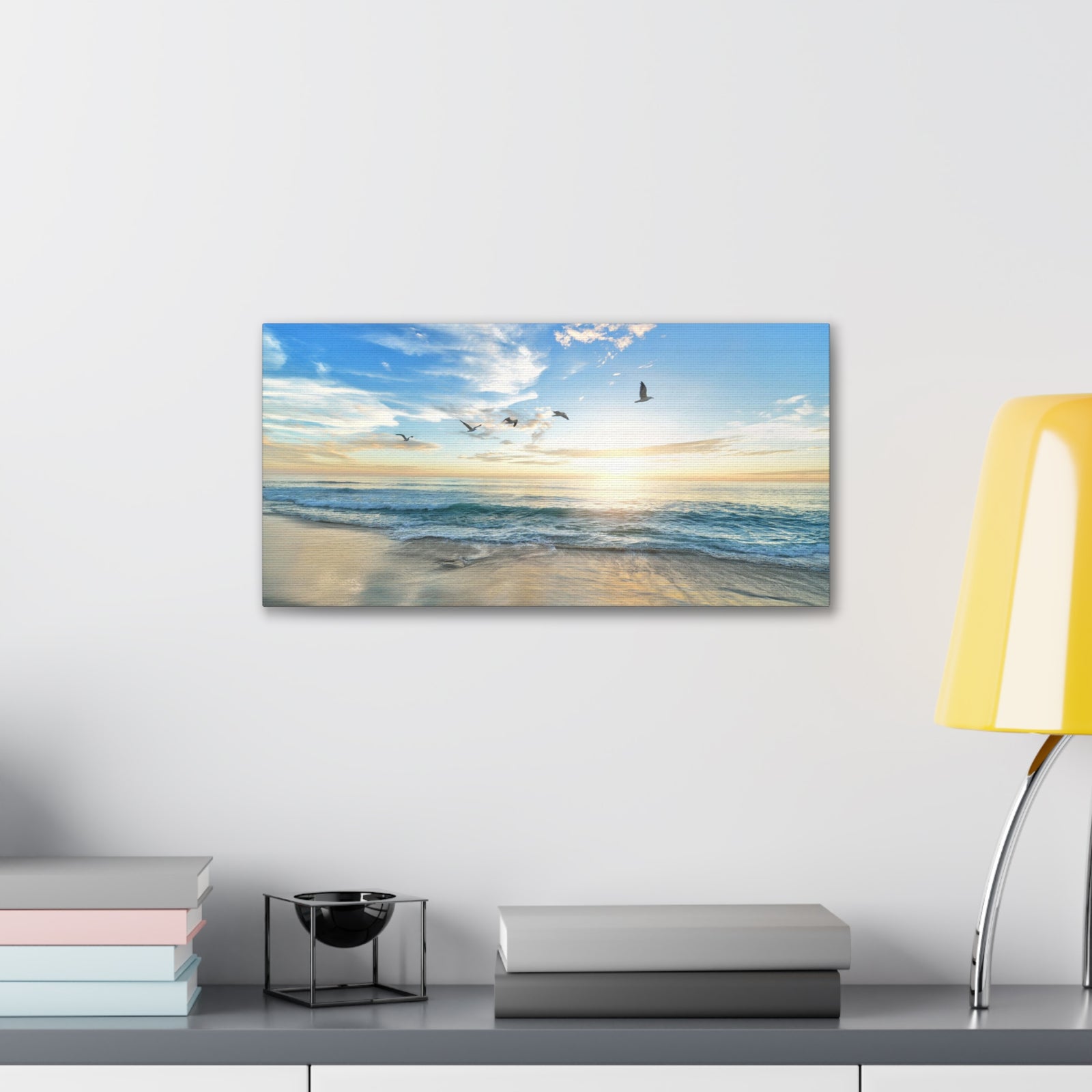 Ocean Flying Birds Ocean Canvas Wall Art for Home Decor Ready-to-Hang-Express Your Love Gifts