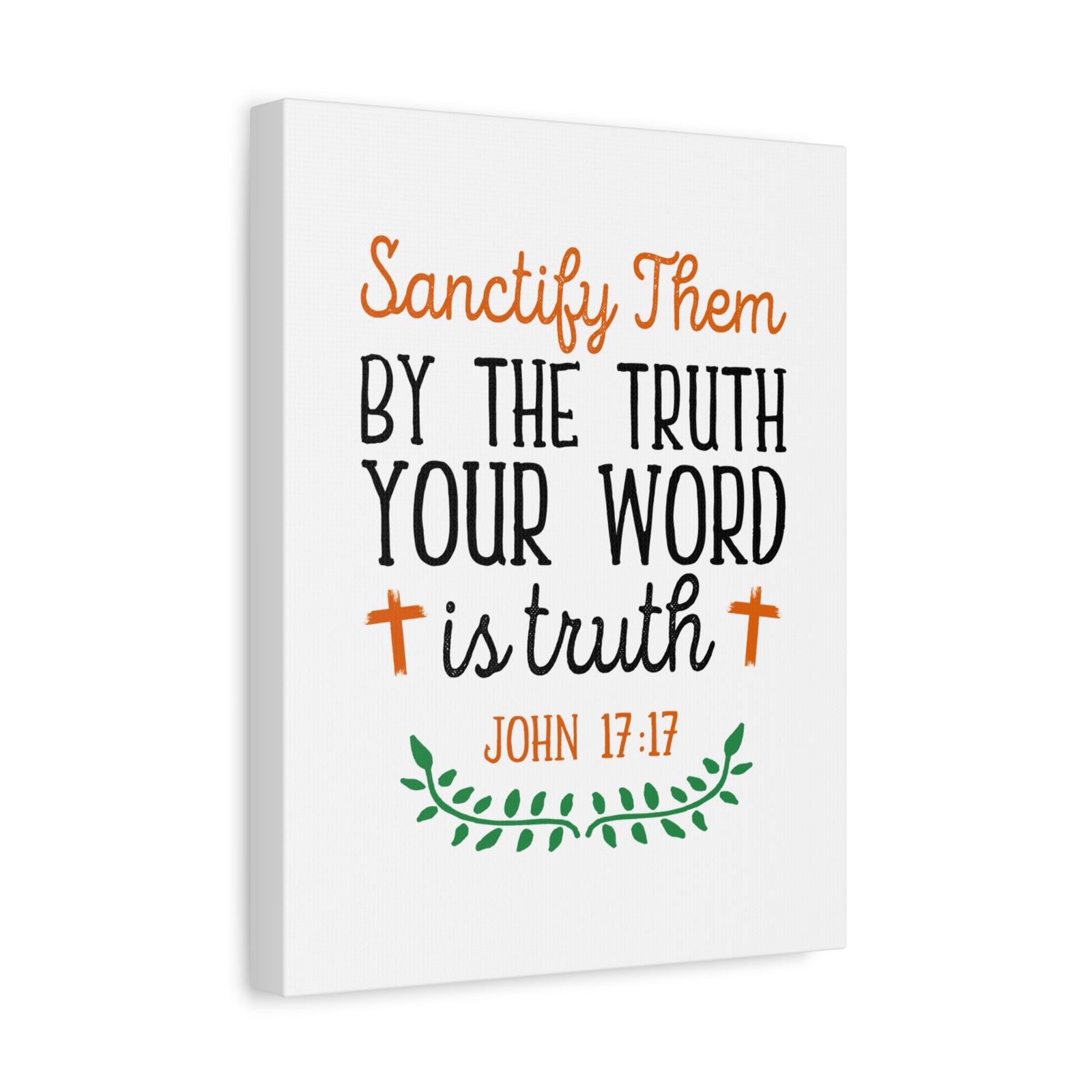 Scripture Canvas Your Word Is The Truth John 17:17 Christian Wall Art Bible Verse Print Ready to Hang-Express Your Love Gifts