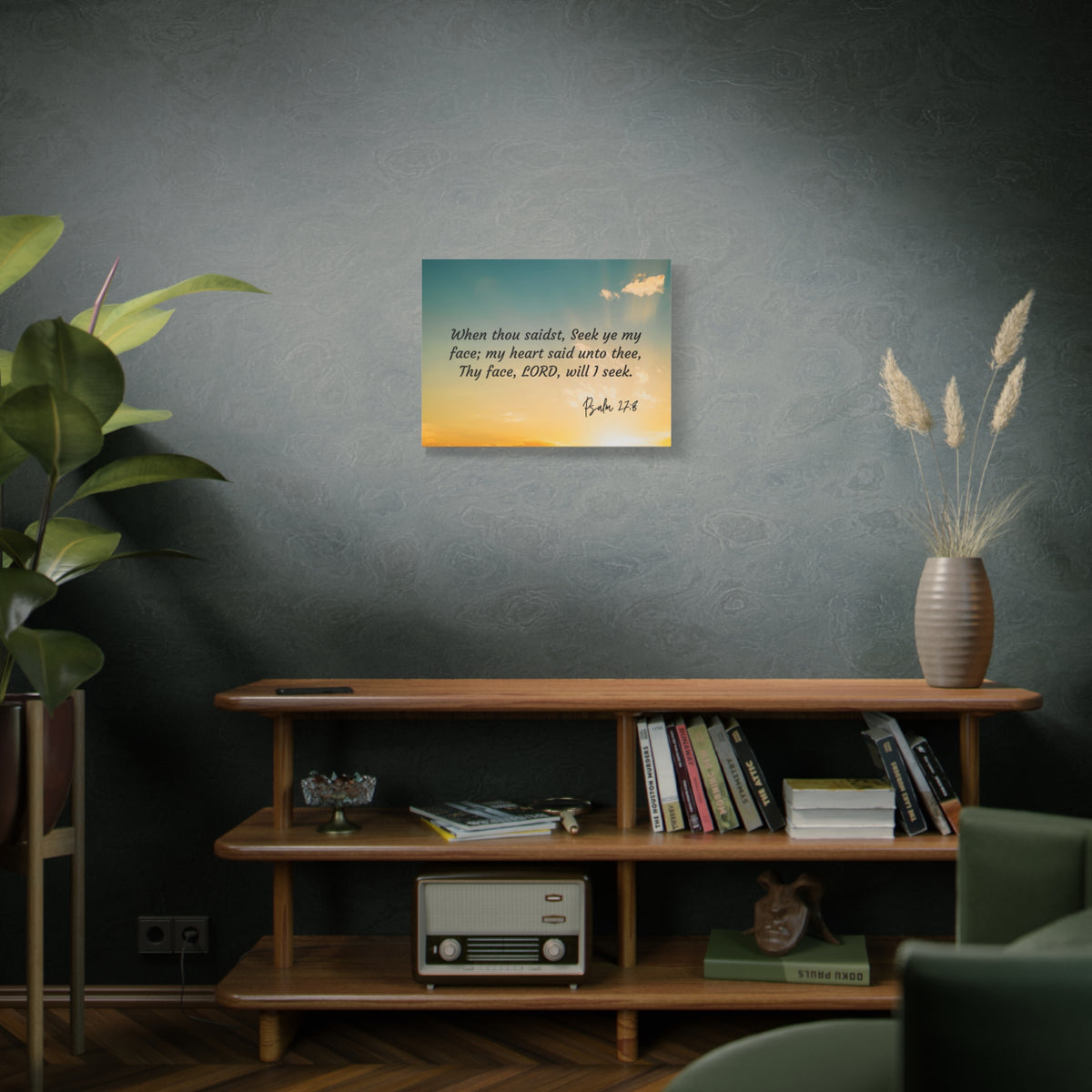Scripture Walls Seek Psalms 27:8 Bible Verse Canvas Christian Wall Art Ready to Hang-Express Your Love Gifts