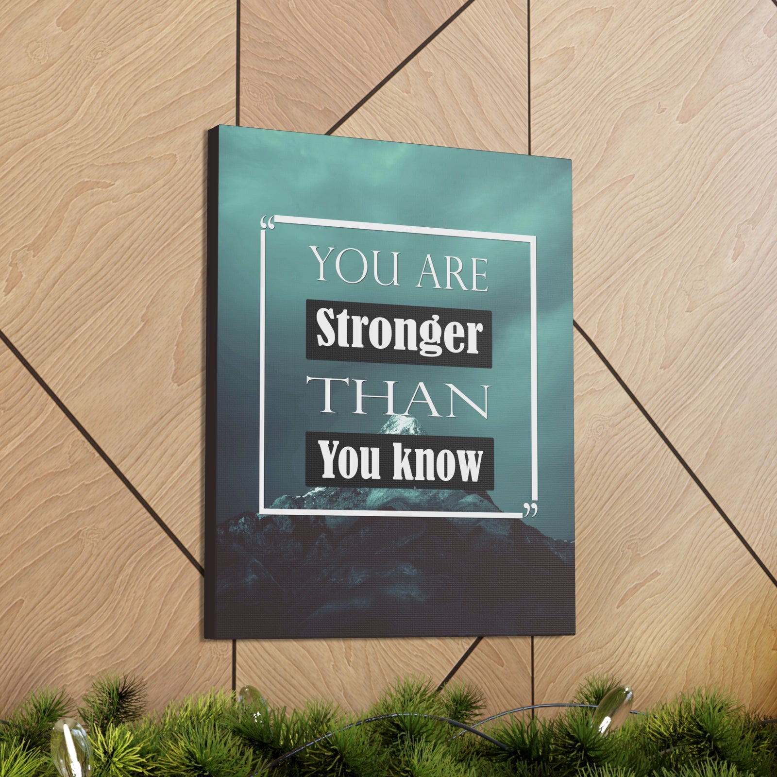 Inspirational Quote Canvas You Are Stronger Than You Know Motivational Print Ready to Hang Artwork-Express Your Love Gifts