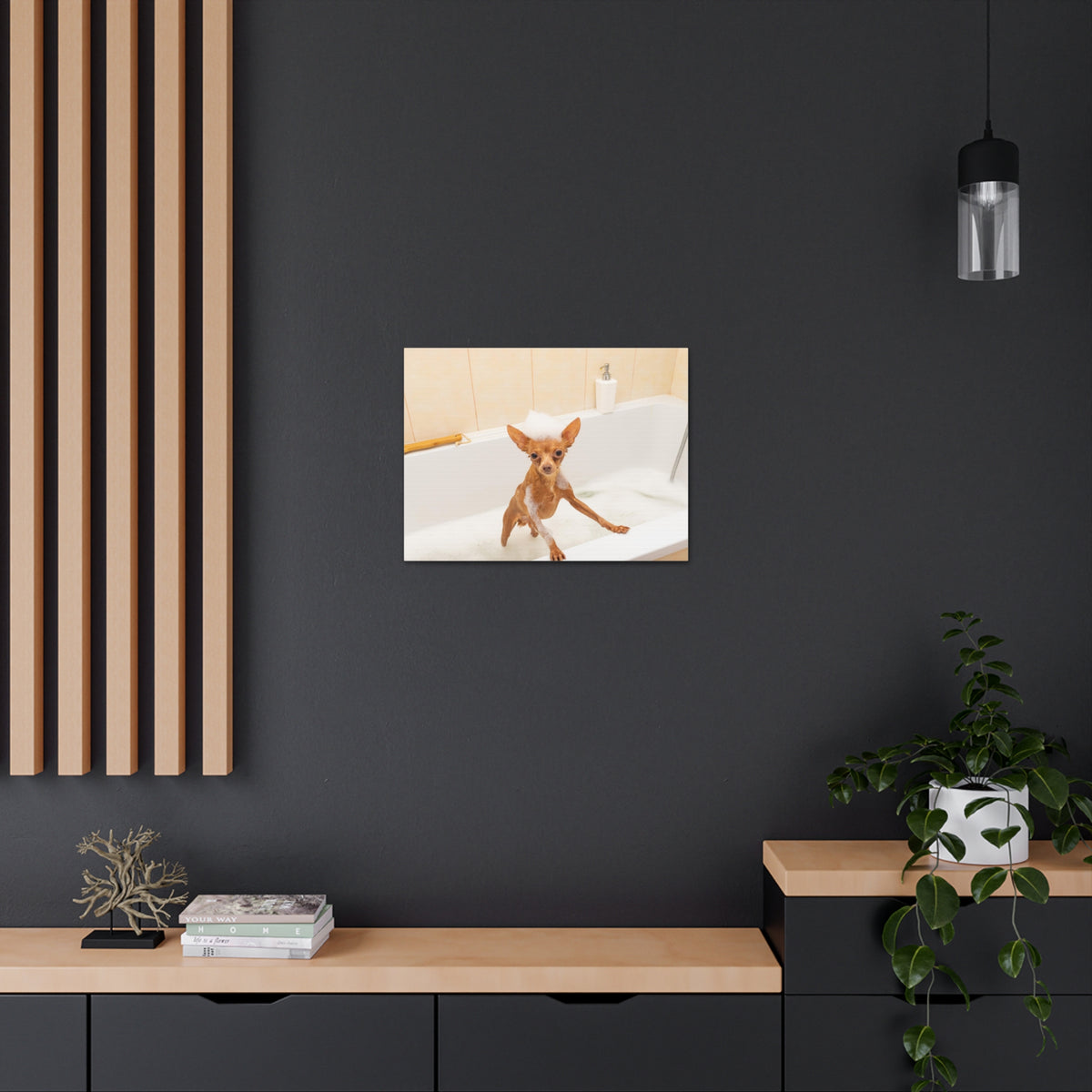 Cute Russkiy Toy Bath Canvas Wall Art for Home Decor Ready-to-Hang-Express Your Love Gifts