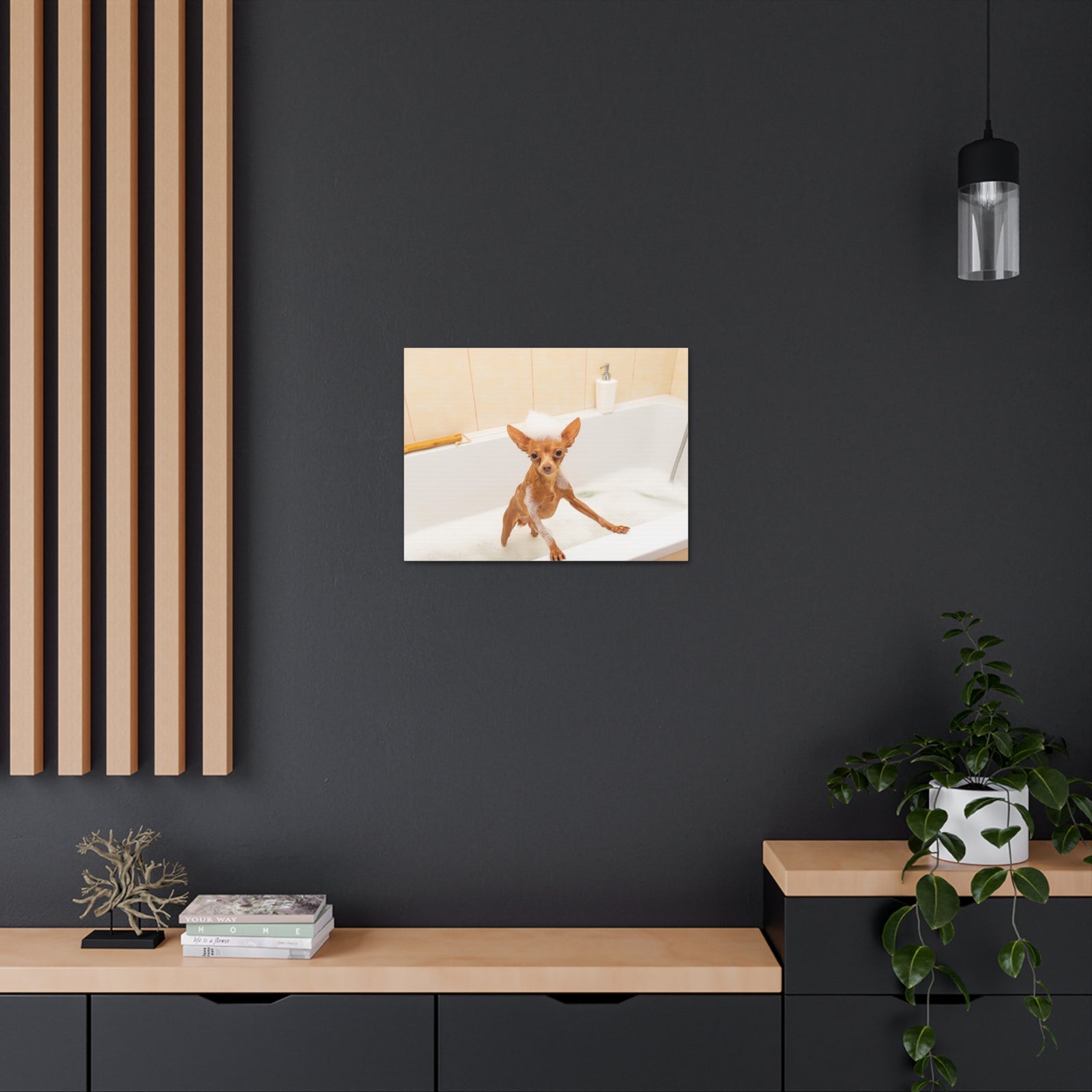 Cute Russkiy Toy Bath Canvas Wall Art for Home Decor Ready-to-Hang-Express Your Love Gifts