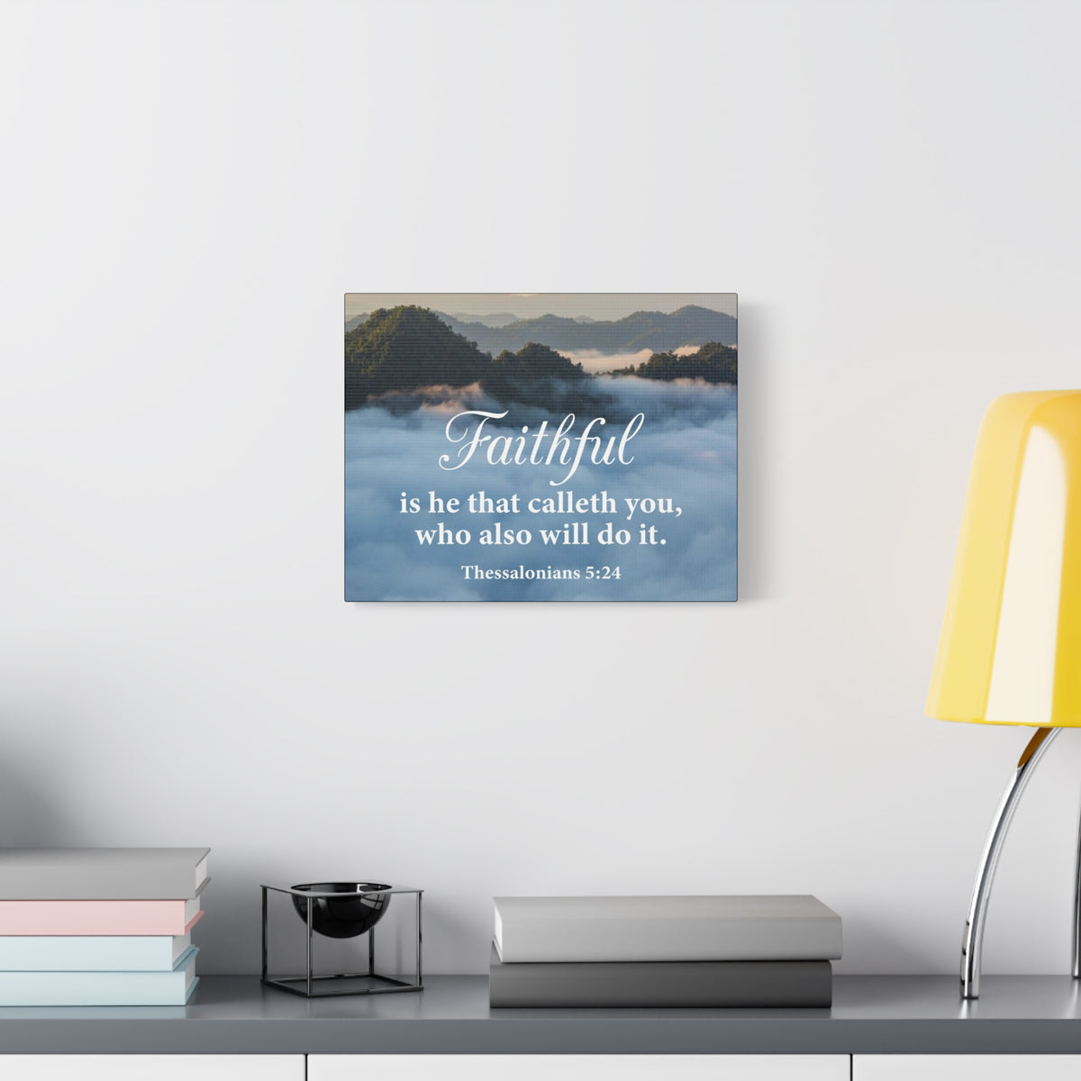 Bible Verse Canvas Faithful 1 Thessalonians 5:24 Wall Art Christian Home Decor-Express Your Love Gifts