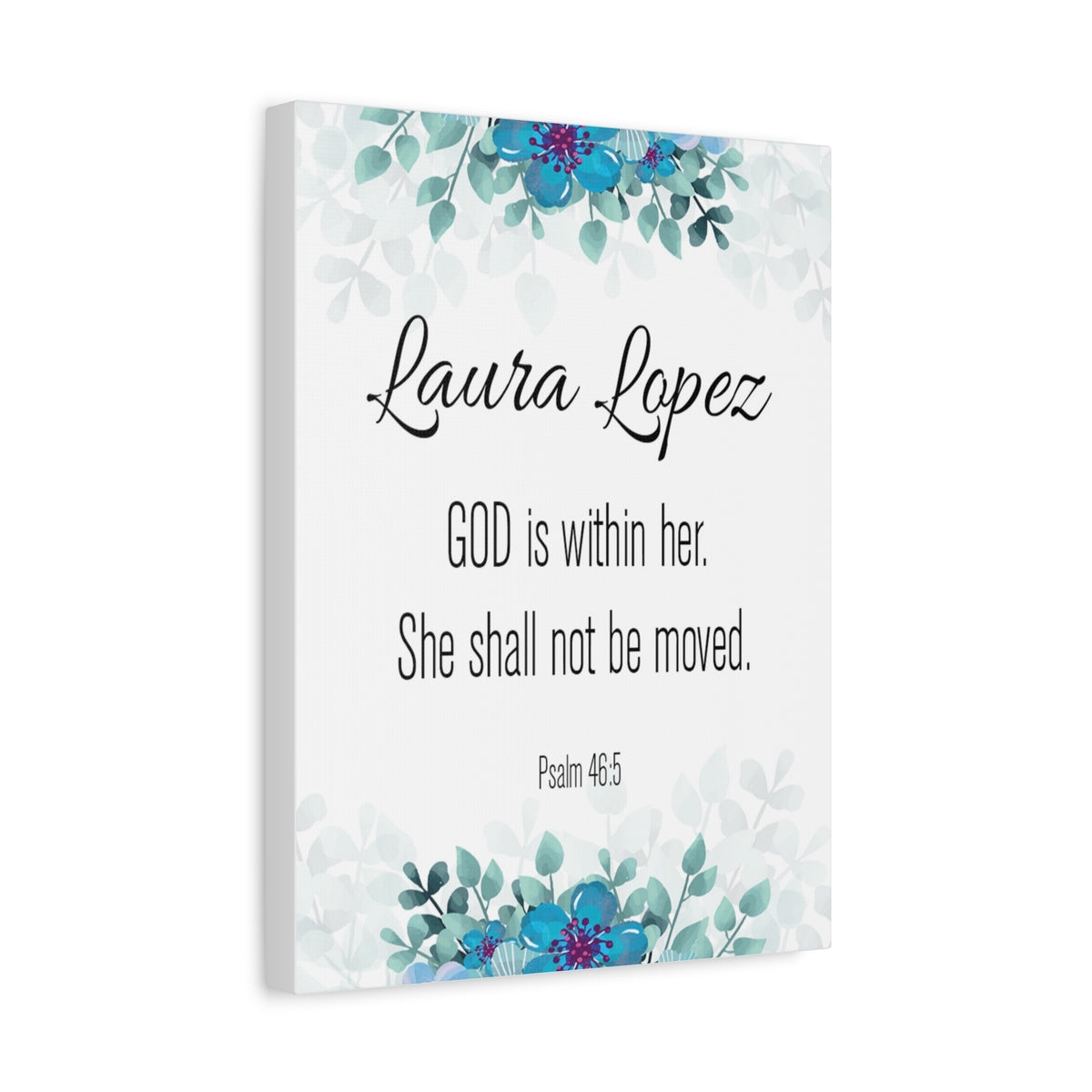 Personalized Scripture Walls God Is Within Her Psalm 46:5 Bible Chapter Canvas Christian Wall Art Ready to Hang-Express Your Love Gifts