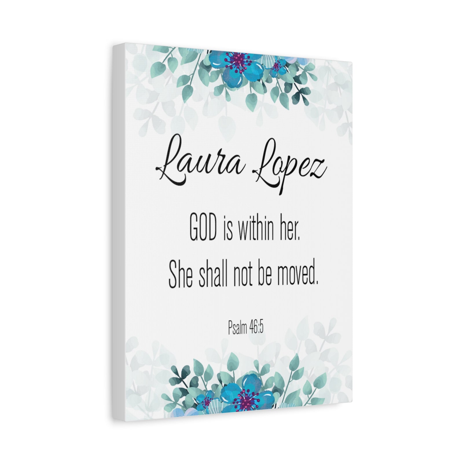 Personalized Scripture Walls God Is Within Her Psalm 46:5 Bible Chapter Canvas Christian Wall Art Ready to Hang-Express Your Love Gifts