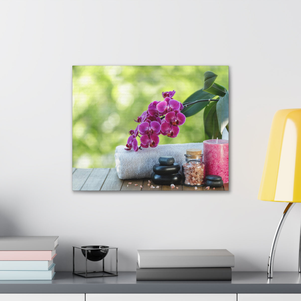 Spa Composition on Wooden Forest Floral Nature Photography Canvas Wall Art for Home Decor Ready-to-Hang-Express Your Love Gifts