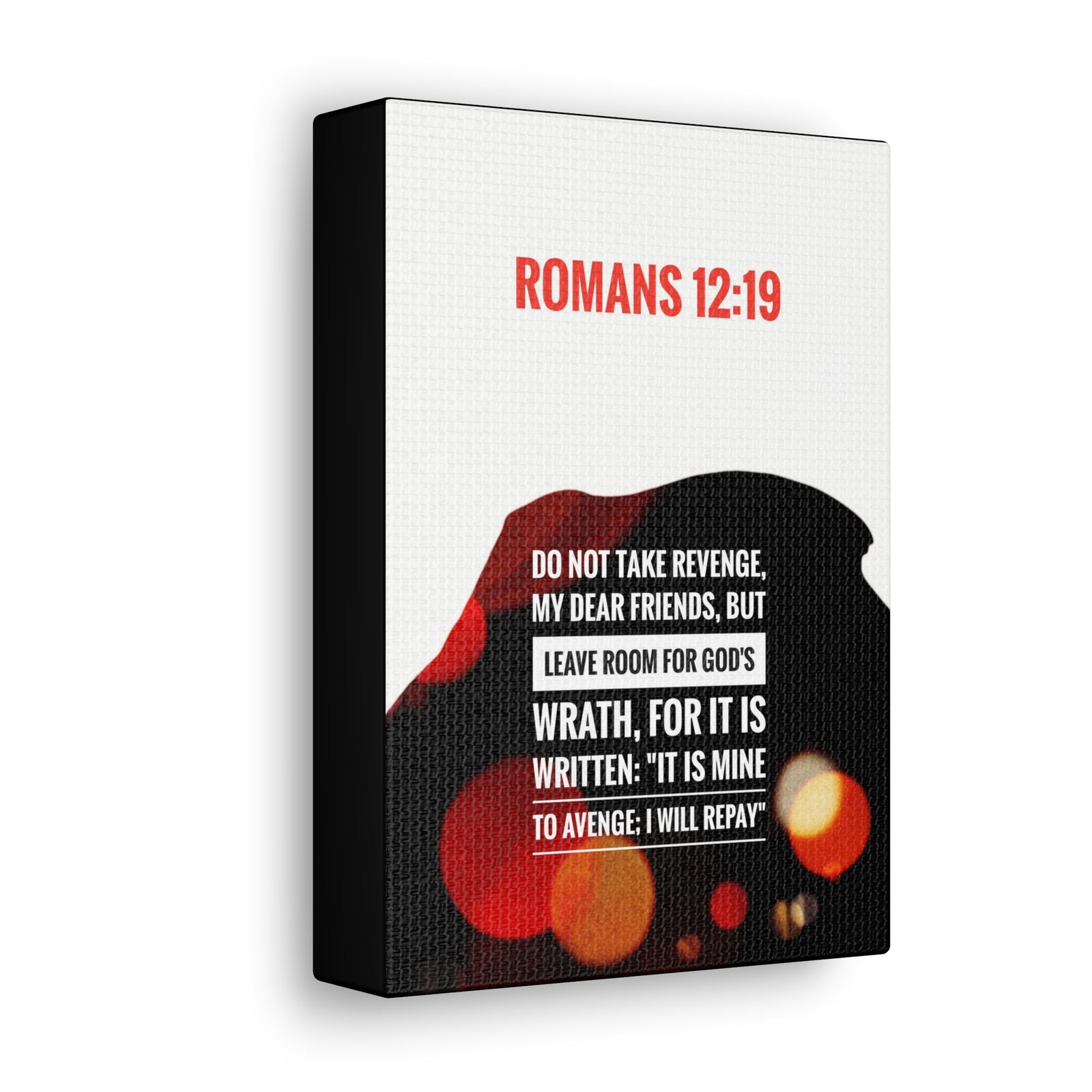 Scripture Canvas Leave Room For God's Wrath Romans 12:19 Christian Wall Art Bible Verse Print Ready to Hang-Express Your Love Gifts