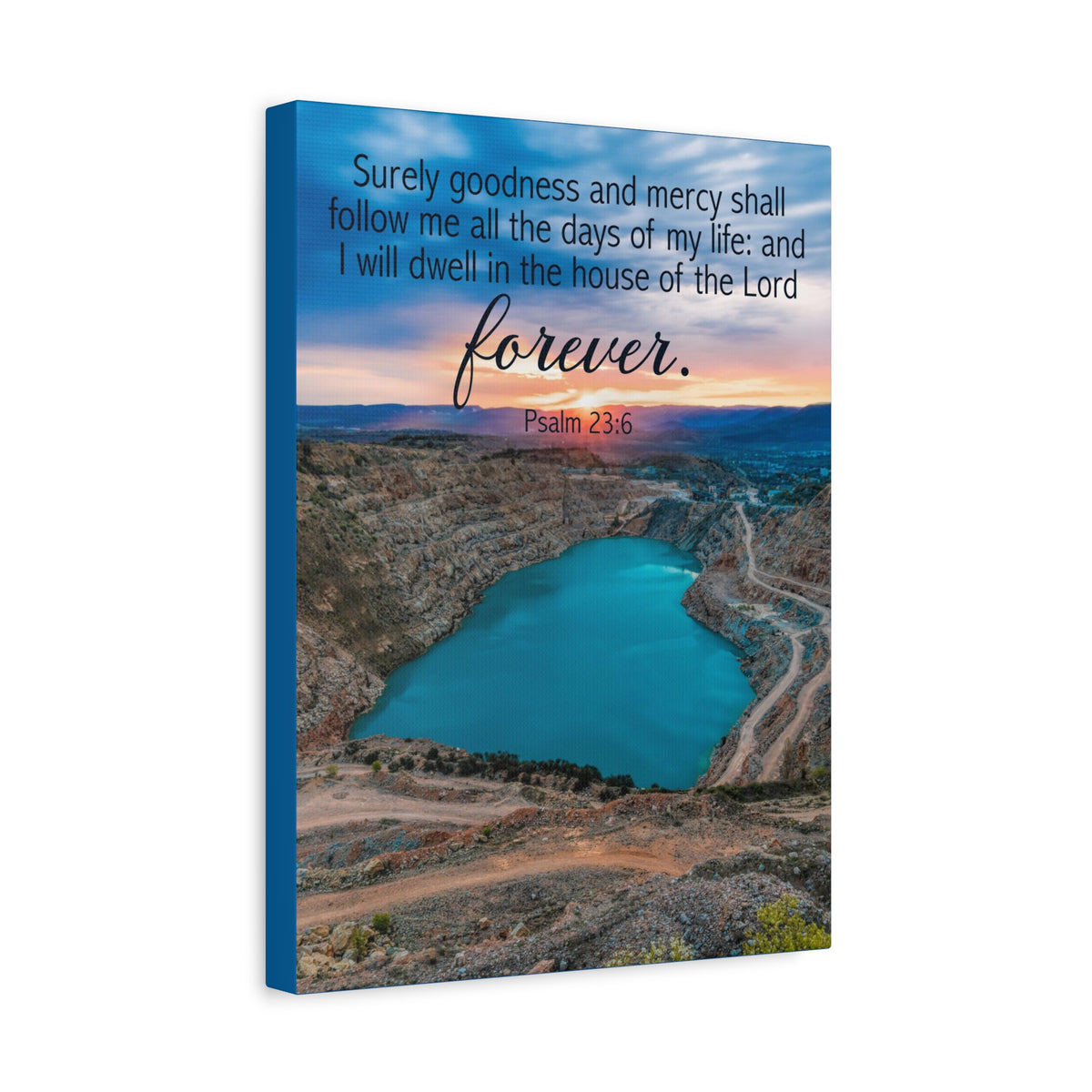 Scripture Walls Psalm 23:6 Forever Christian Wall Art Bible Verse Print Ready to Hang-Express Your Love Gifts