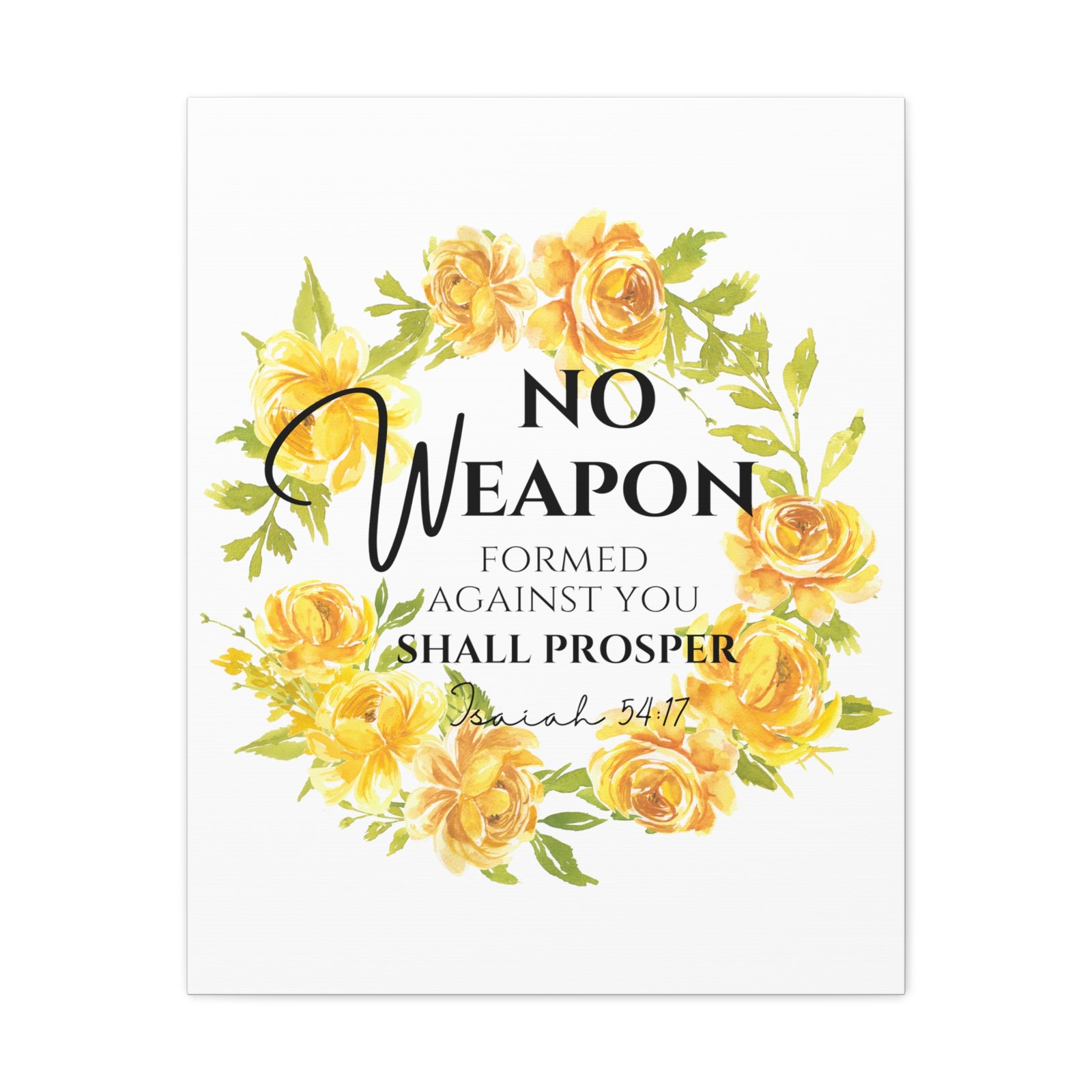 Scripture Walls Isaiah 54:17 No Weapon Bible Verse Canvas Christian Wall Art Ready to Hang Unframed-Express Your Love Gifts