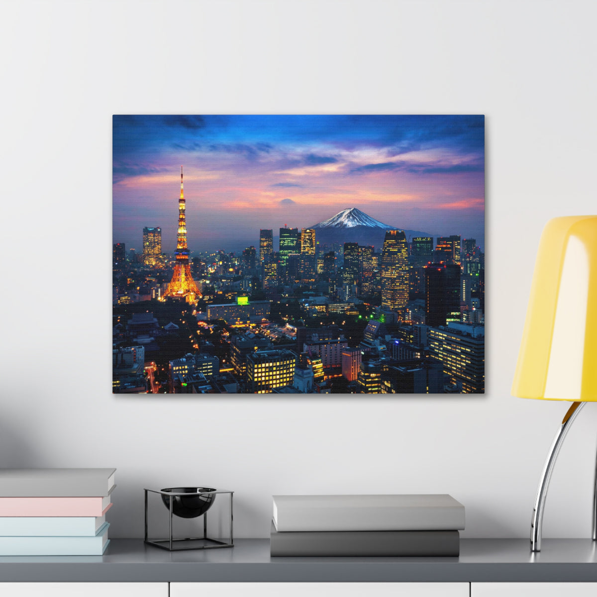 Tokyo Night Skyline Canvas Artwork High-Quality Breathtaking Stunning Cityscape for Home Decor Ready to Hang-Express Your Love Gifts