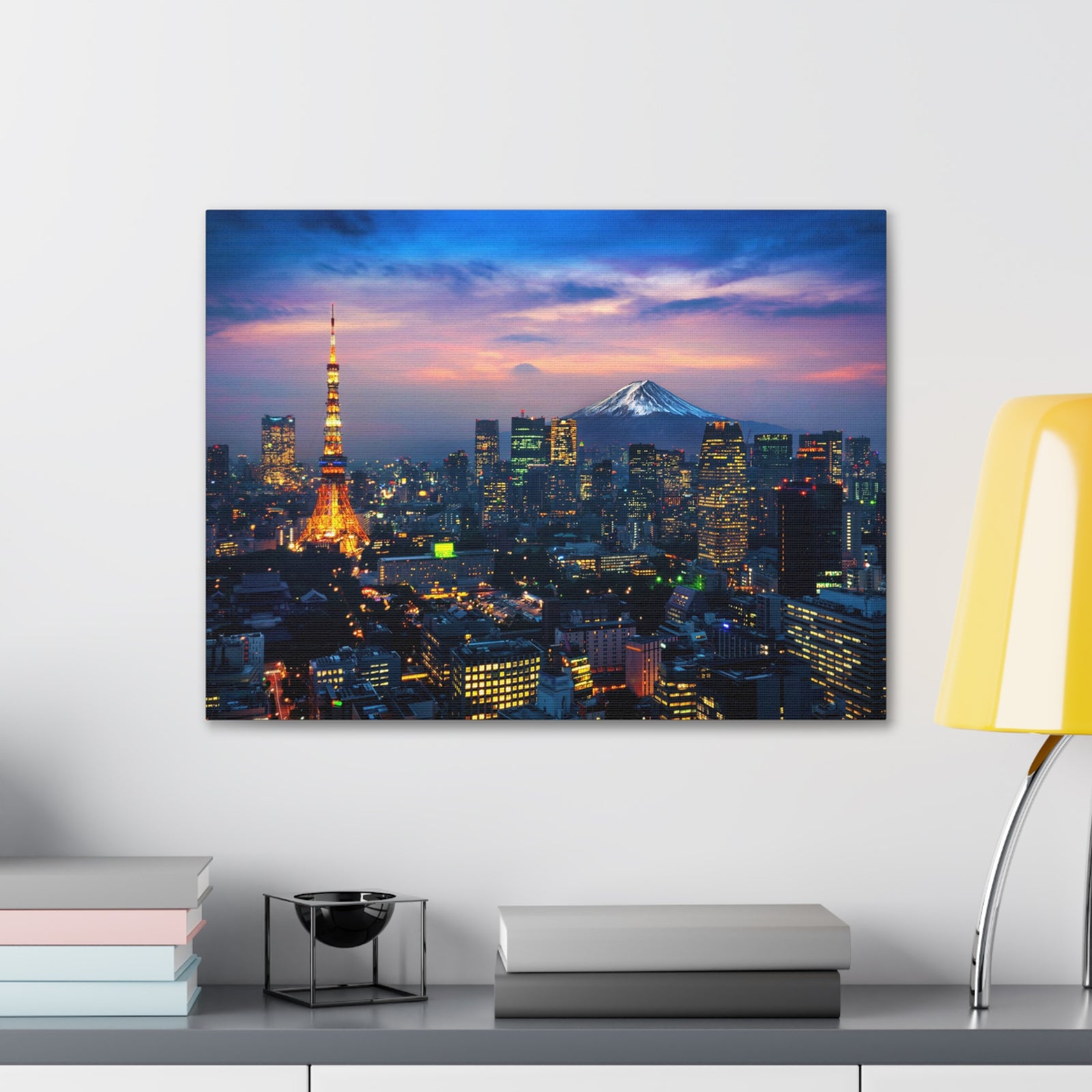 Tokyo Night Skyline Canvas Artwork High-Quality Breathtaking Stunning Cityscape for Home Decor Ready to Hang-Express Your Love Gifts