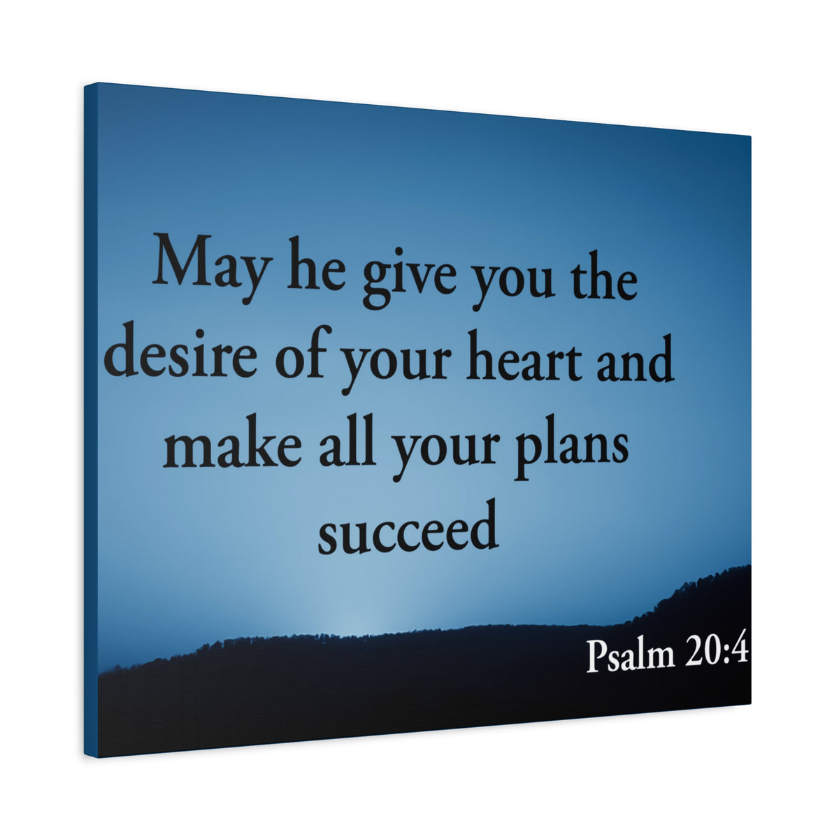Scripture Walls Desire Of Your Heart Psalm 20:4 Bible Verse Canvas Christian Wall Art Ready to Hang-Express Your Love Gifts
