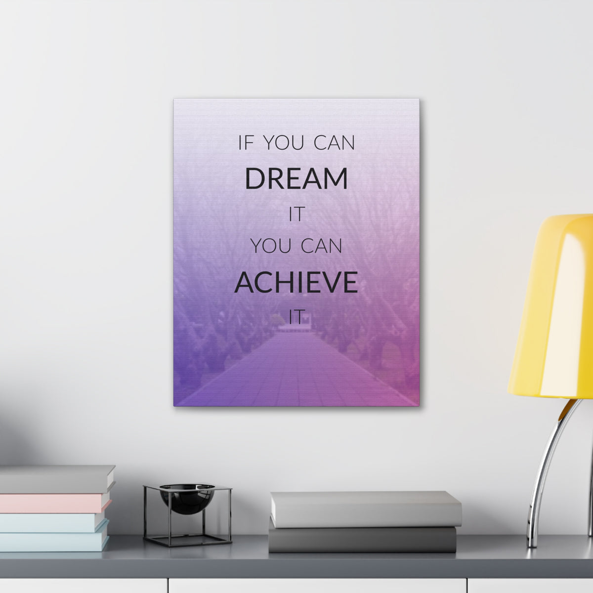 Inspirational Quote Canvas If You Can Dream Motivational Print Ready to Hang Artwork-Express Your Love Gifts