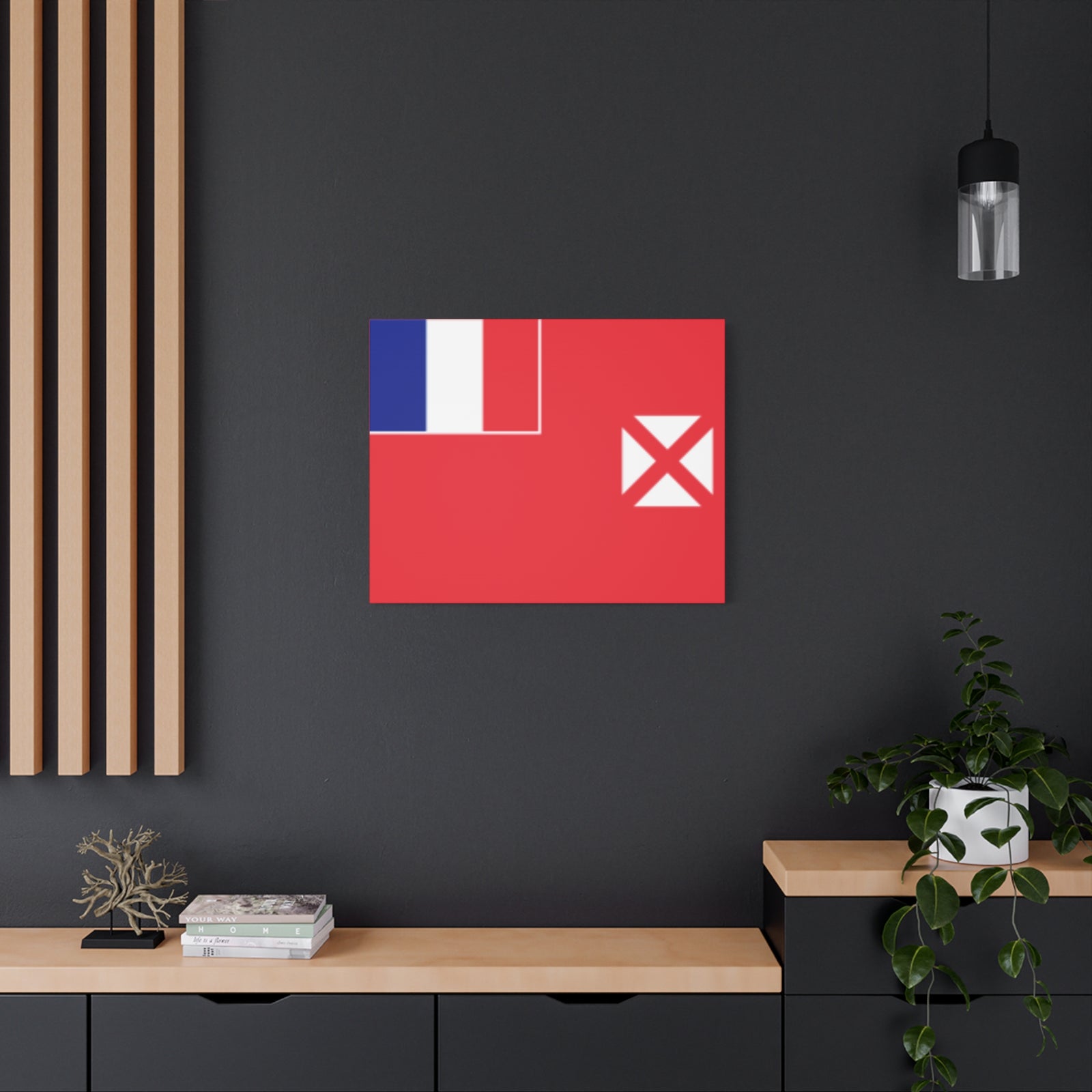 Wallis and Futuna Country Flag Canvas Vibrant Wall Art Unframed Home Decor-Express Your Love Gifts