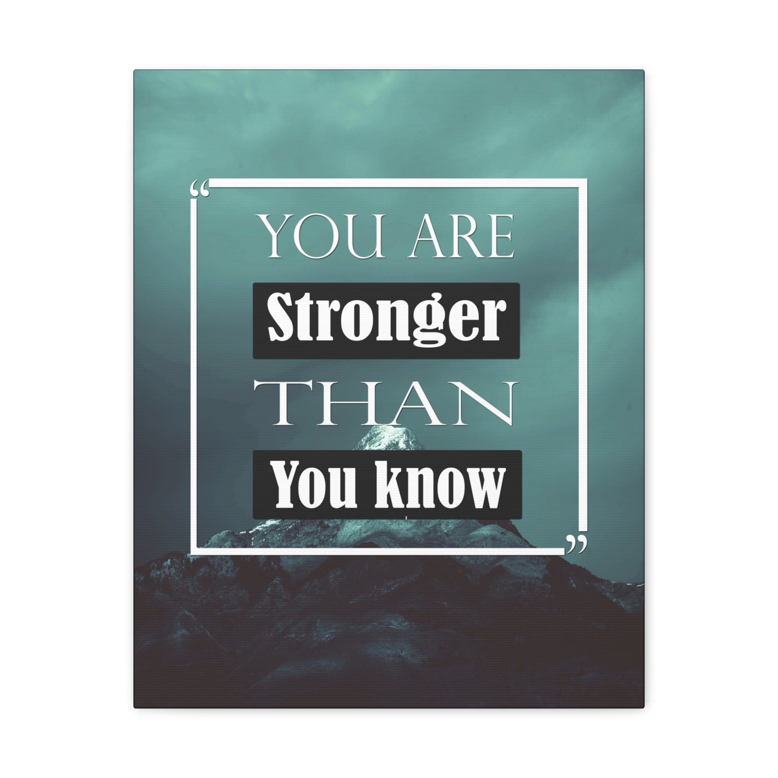Inspirational Quote Canvas You Are Stronger Than You Know Motivational Print Ready to Hang Artwork-Express Your Love Gifts