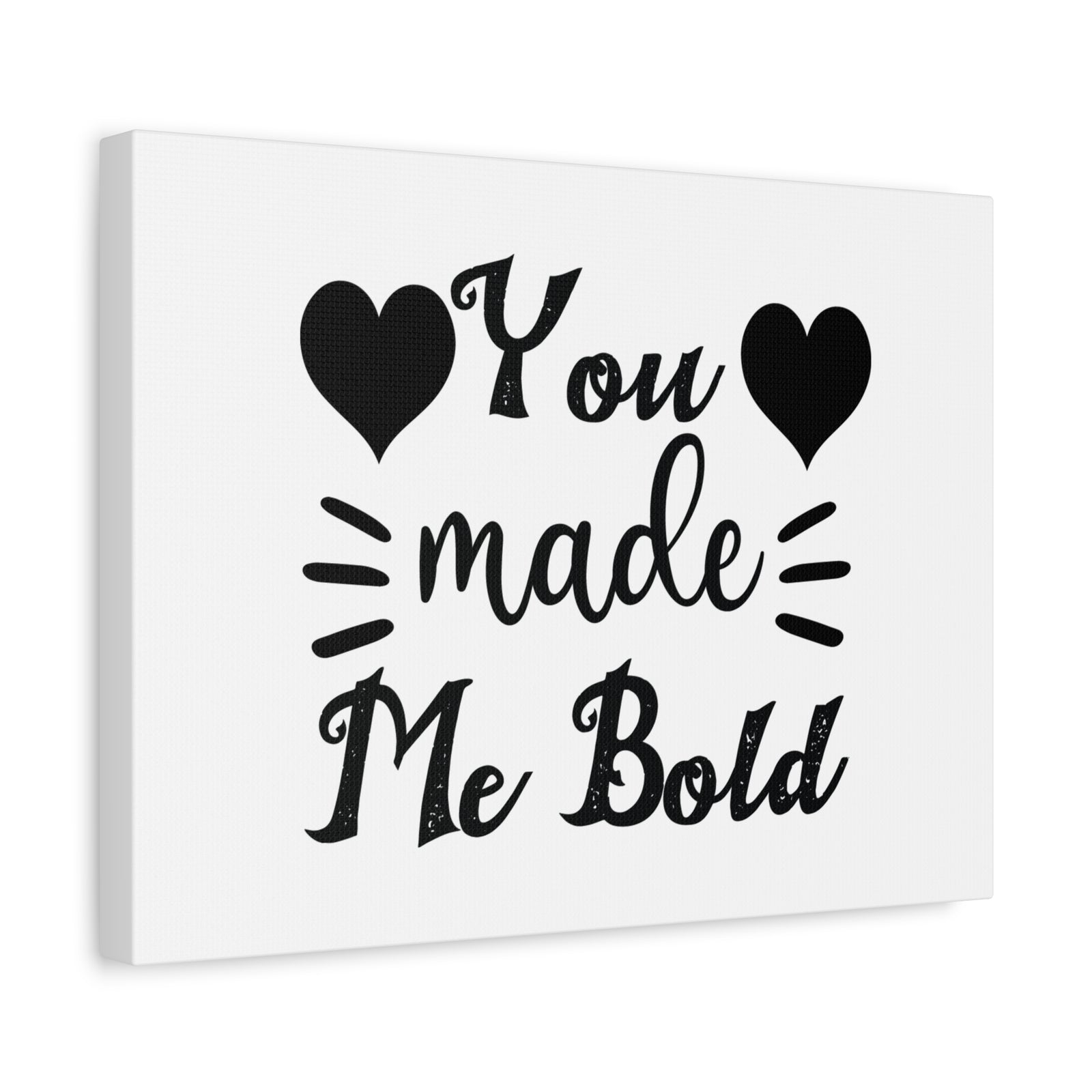 Scripture Canvas You Made Me Bold Psalm 138:3 Heart Christian Wall Art Bible Verse Print Ready to Hang-Express Your Love Gifts