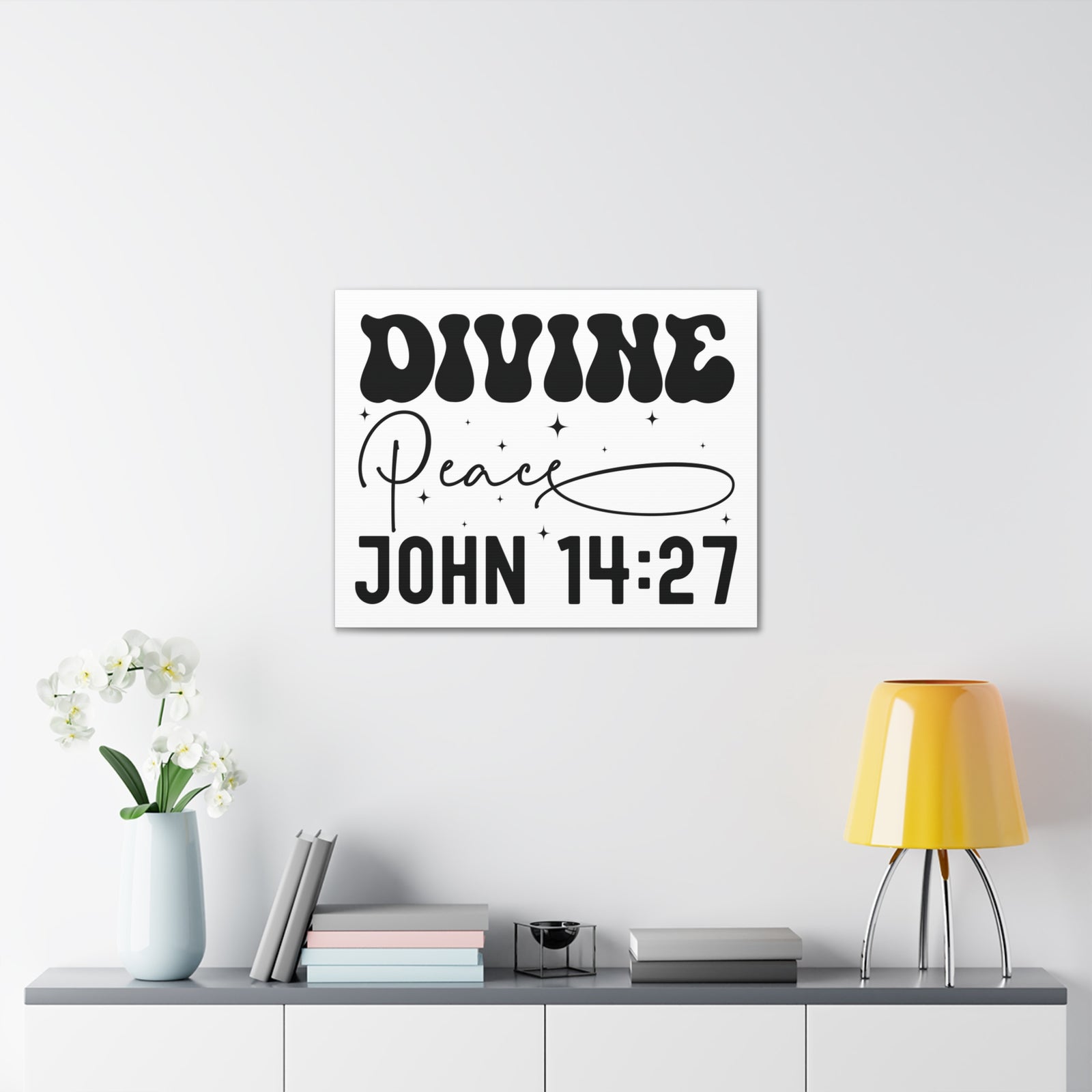 Scripture Walls John 14:27 Divine Peace Bible Verse Canvas Christian Wall Art Ready to Hang Unframed-Express Your Love Gifts