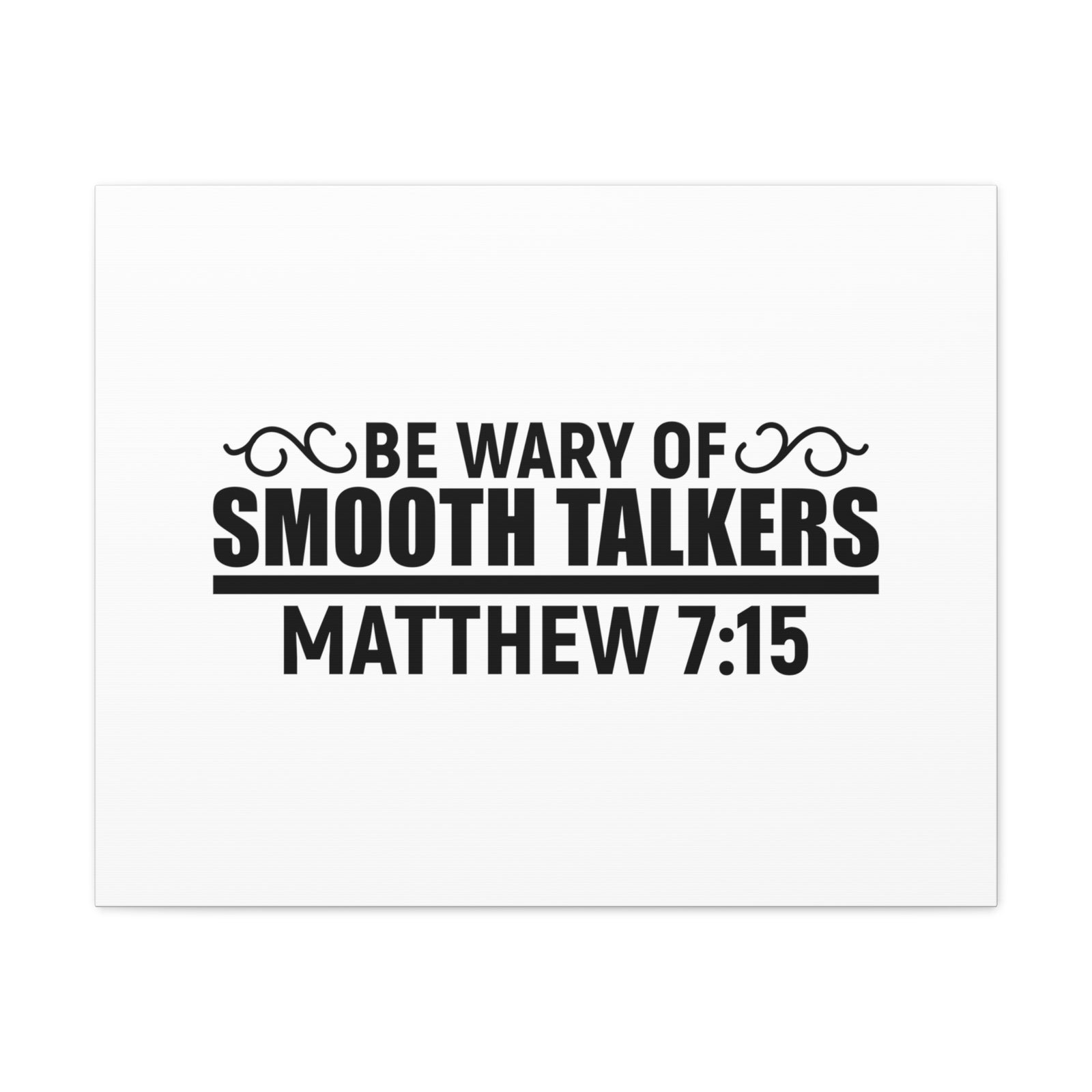 Scripture Walls Matthew 7:15 Be Wary of Smooth Talkers Bible Verse Canvas Christian Wall Art Ready to Hang Unframed-Express Your Love Gifts