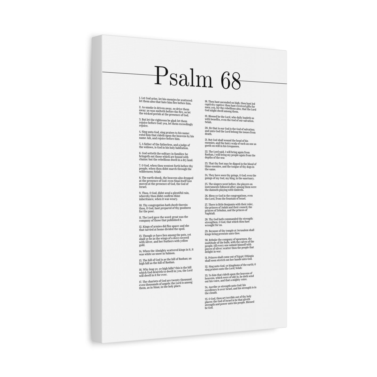 Scripture Canvas Blessed Be The Lord Psalm 68 Christian Wall Art Bible Verse Print Ready to Hang-Express Your Love Gifts