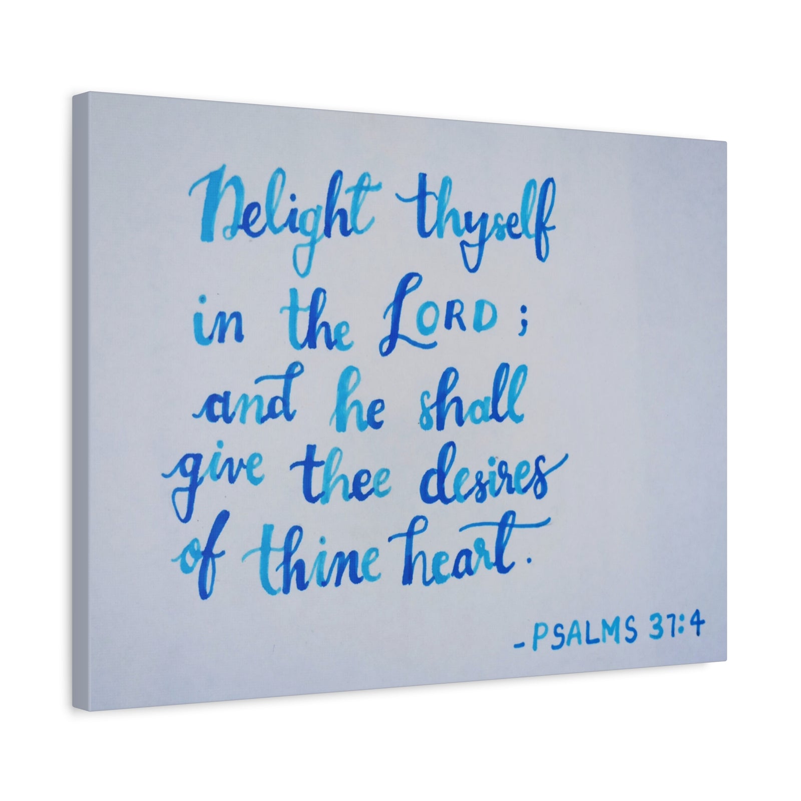 Scripture Canvas Thine Heart Psalms 37:4 Christian Wall Art Bible Verse Print Ready to Hang-Express Your Love Gifts