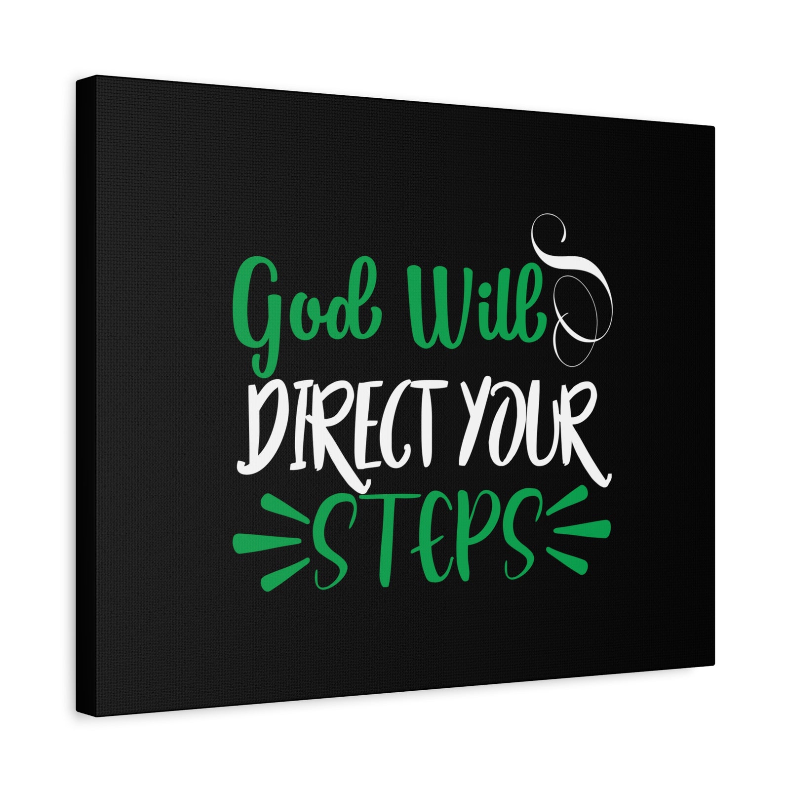 Scripture Canvas God Will Direct Your Steps Psalm 32:8 Christian Wall Art Bible Verse Print Ready to Hang-Express Your Love Gifts
