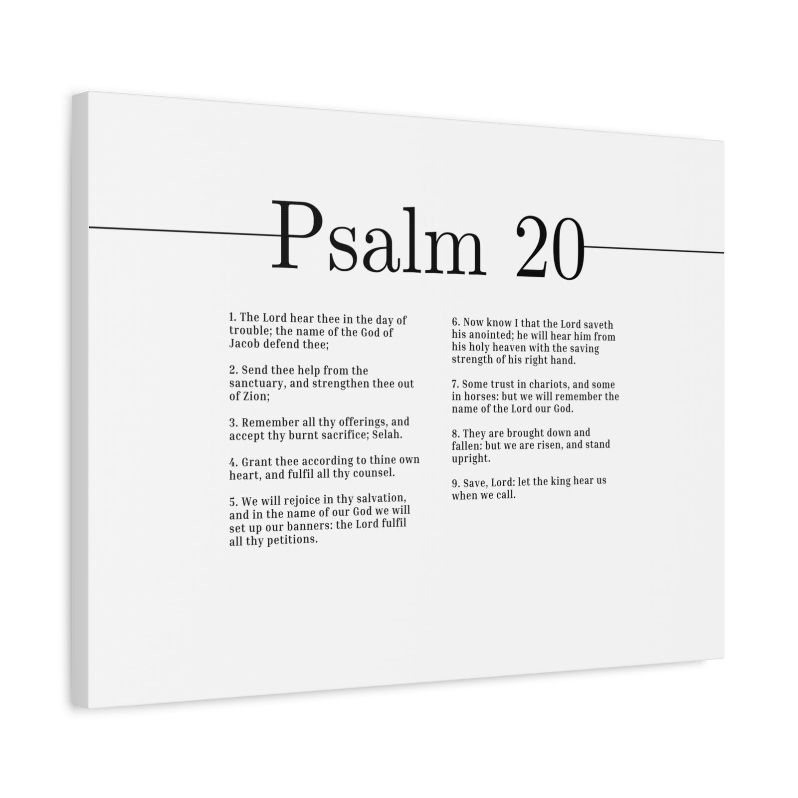 Scripture Canvas We Will Rejoice In Thy Salvation Psalm 20 Christian Wall Art Bible Verse Print Ready to Hang-Express Your Love Gifts