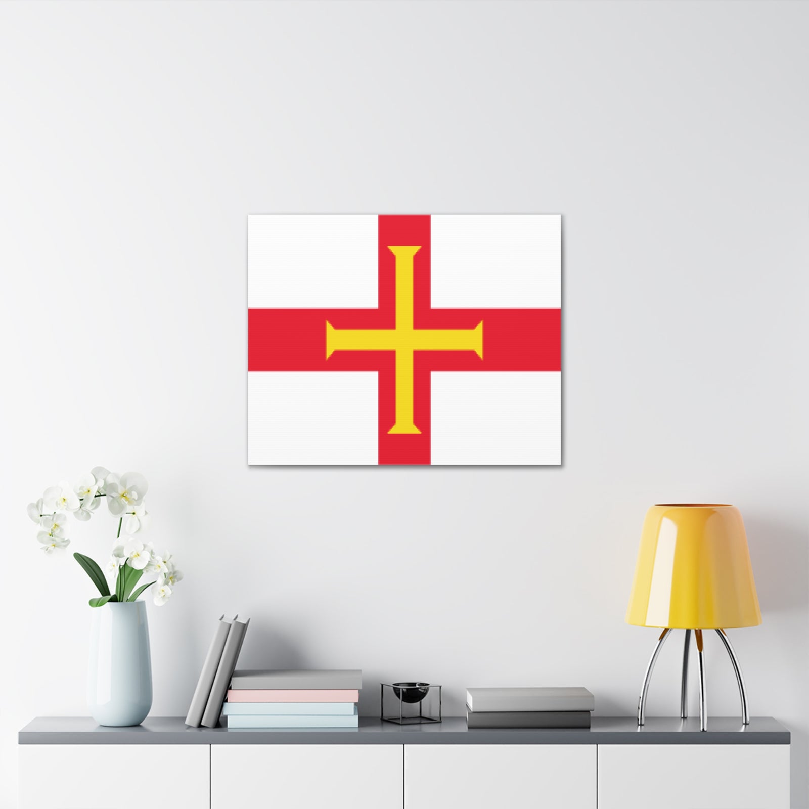 Guernsey Country Flag Canvas Vibrant Wall Art Unframed Home Decor-Express Your Love Gifts