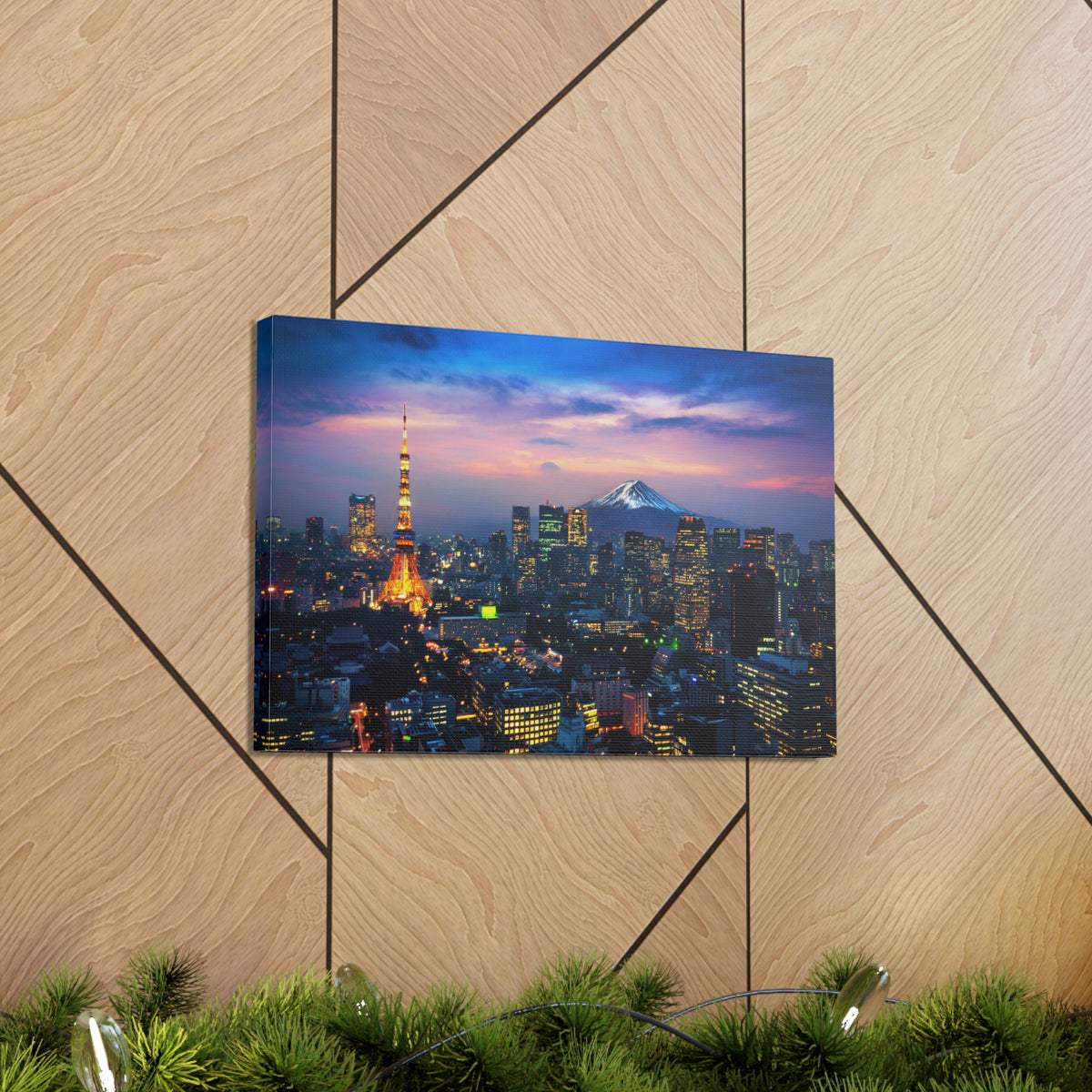 Tokyo Night Skyline Canvas Artwork High-Quality Breathtaking Stunning Cityscape for Home Decor Ready to Hang-Express Your Love Gifts