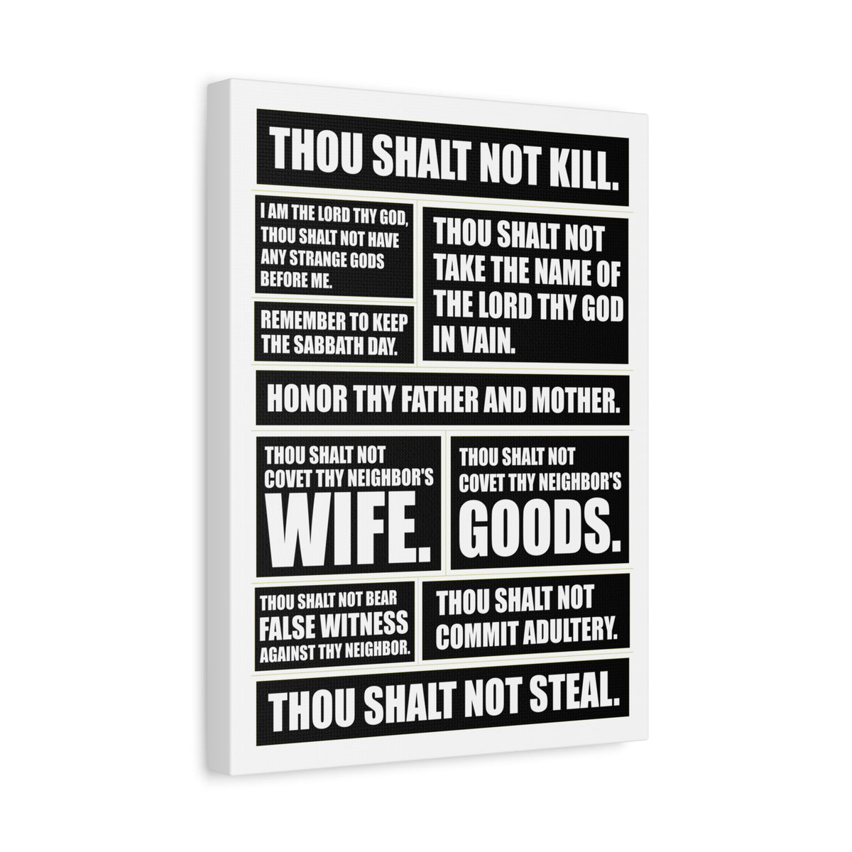 Scripture Walls The Ten Commandments Deuteronomy 4:13 Christian Wall Art Print Ready to Hang-Express Your Love Gifts
