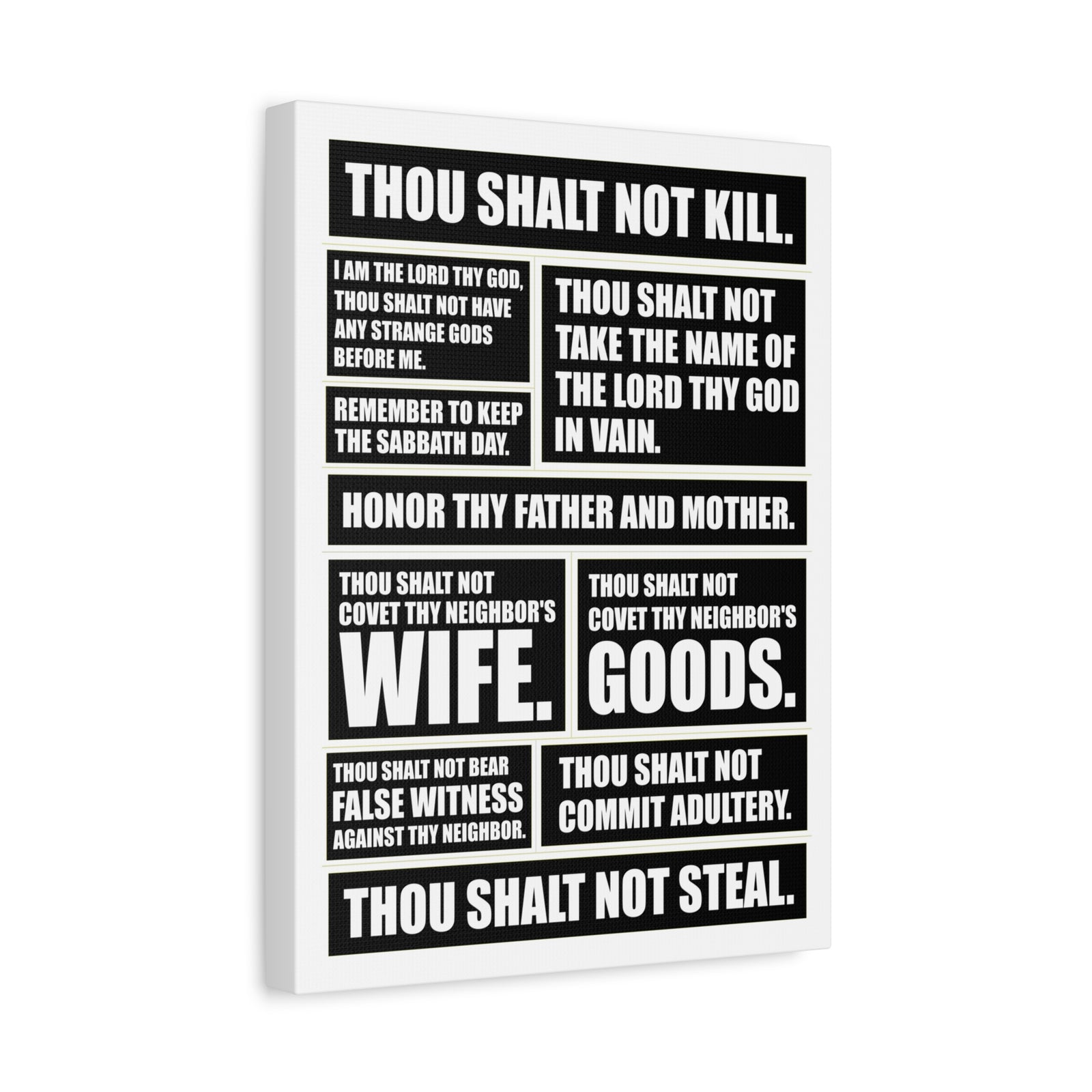 Scripture Walls The Ten Commandments Deuteronomy 4:13 Christian Wall Art Print Ready to Hang-Express Your Love Gifts