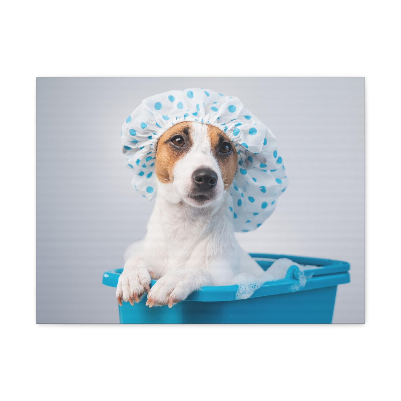 Cute Russel Terrier Bath Canvas Wall Art for Home Decor Ready-to-Hang-Express Your Love Gifts