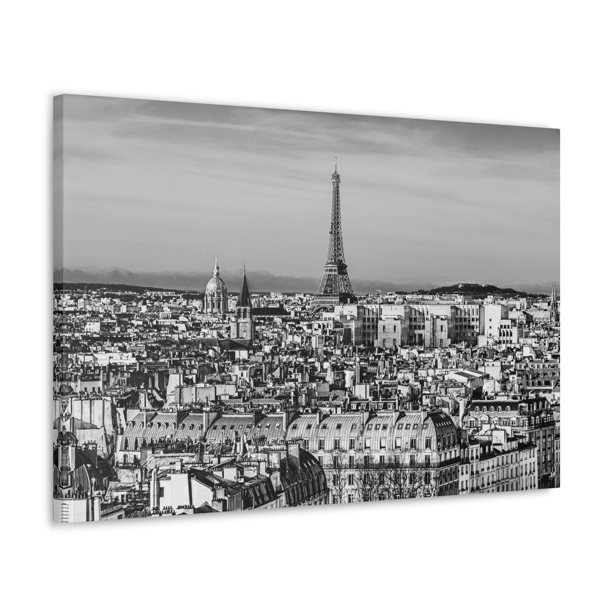 Paris Black And White Skyline Canvas Artwork High-Quality Breathtaking Stunning Cityscape for Home Decor Ready to Hang-Express Your Love Gifts