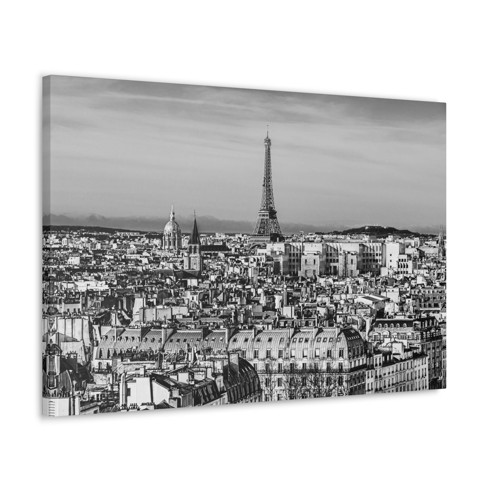 Paris Black And White Skyline Canvas Artwork High-Quality Breathtaking Stunning Cityscape for Home Decor Ready to Hang-Express Your Love Gifts