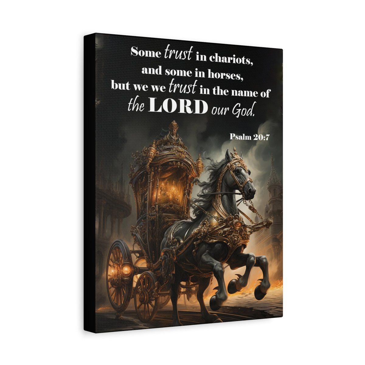 Scripture Walls Trust in the Name of the Lord Psalm 20:7 Christian Wall Art Print Ready to Hang Unframed-Express Your Love Gifts