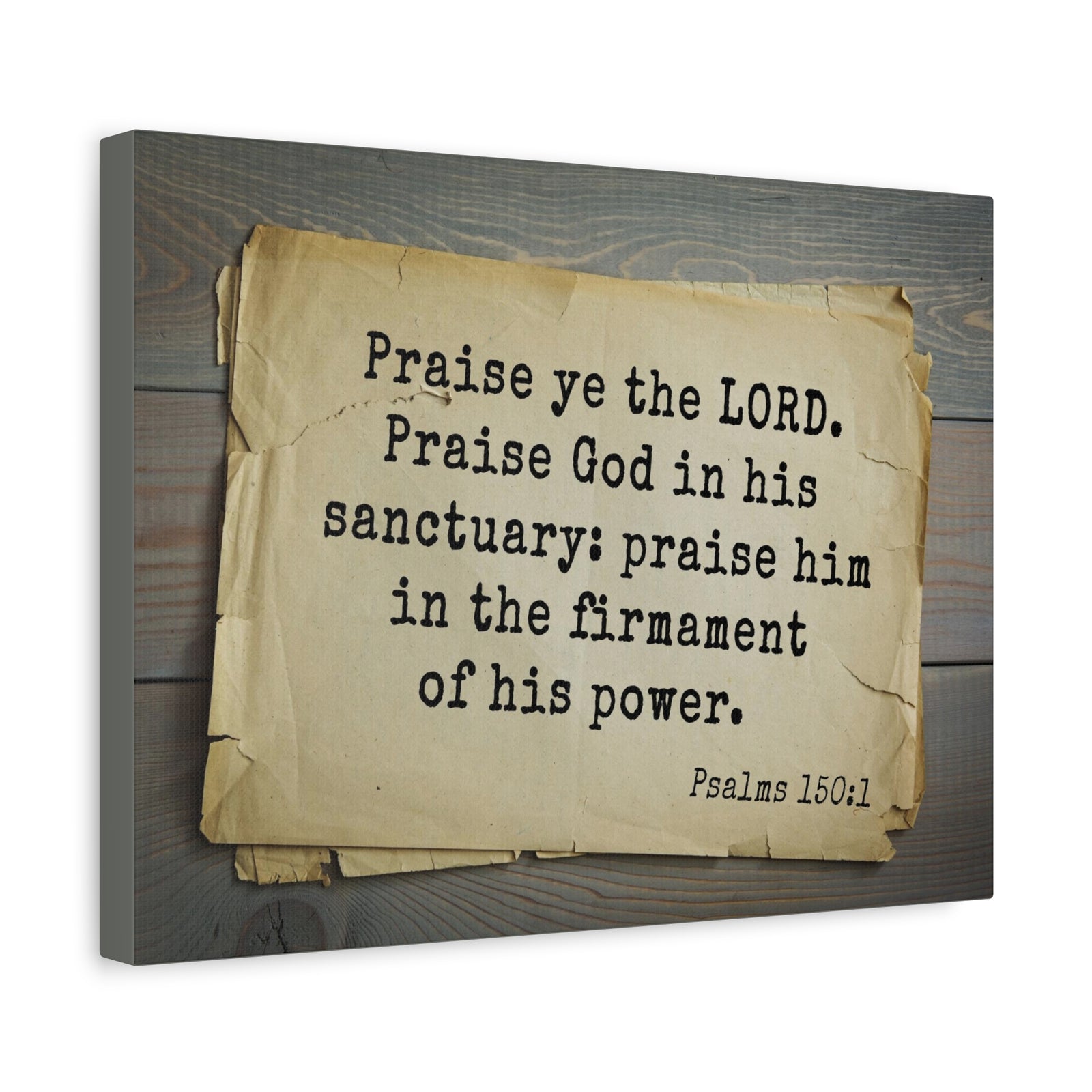 Scripture Walls Praise The Lord Psalms 150:1 Bible Verse Canvas Christian Wall Art Bible Verse Print Ready To Hang-Express Your Love Gifts