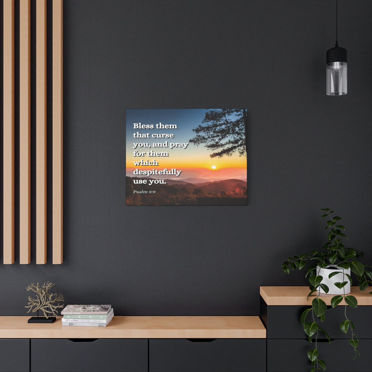 Scripture Canvas Times Of Trouble Psalm 9:9 Christian Wall Art Bible Verse Print Ready to Hang-Express Your Love Gifts