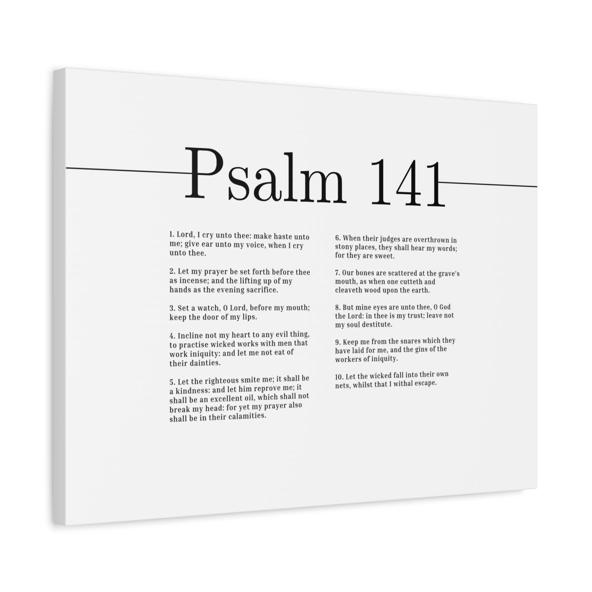 Scripture Canvas In Thee Is My Trust Psalm 141 Christian Wall Art Bible Verse Print Ready to Hang-Express Your Love Gifts