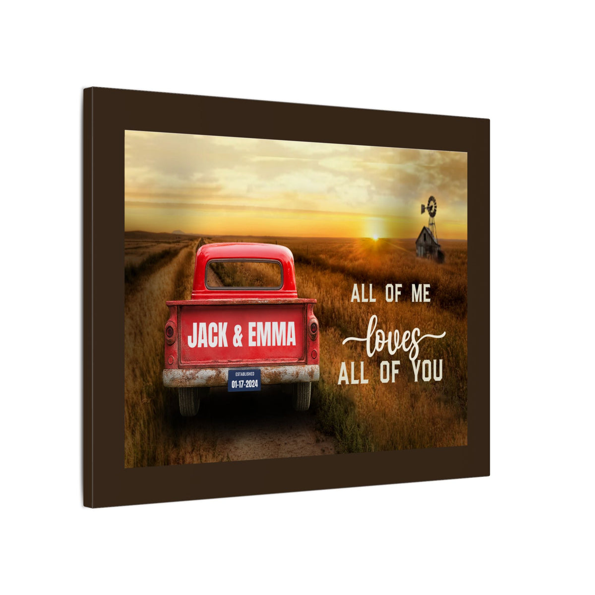 Personalized All of Me Loves All of You Custom Canvas Wall Art-Express Your Love Gifts
