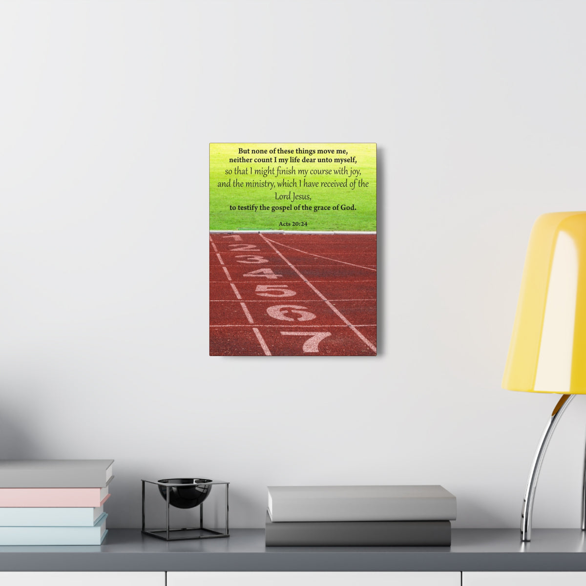 Bible Verse Canvas Testify the Gospel Acts 20:24 Christian Home Decor Scripture Art-Express Your Love Gifts