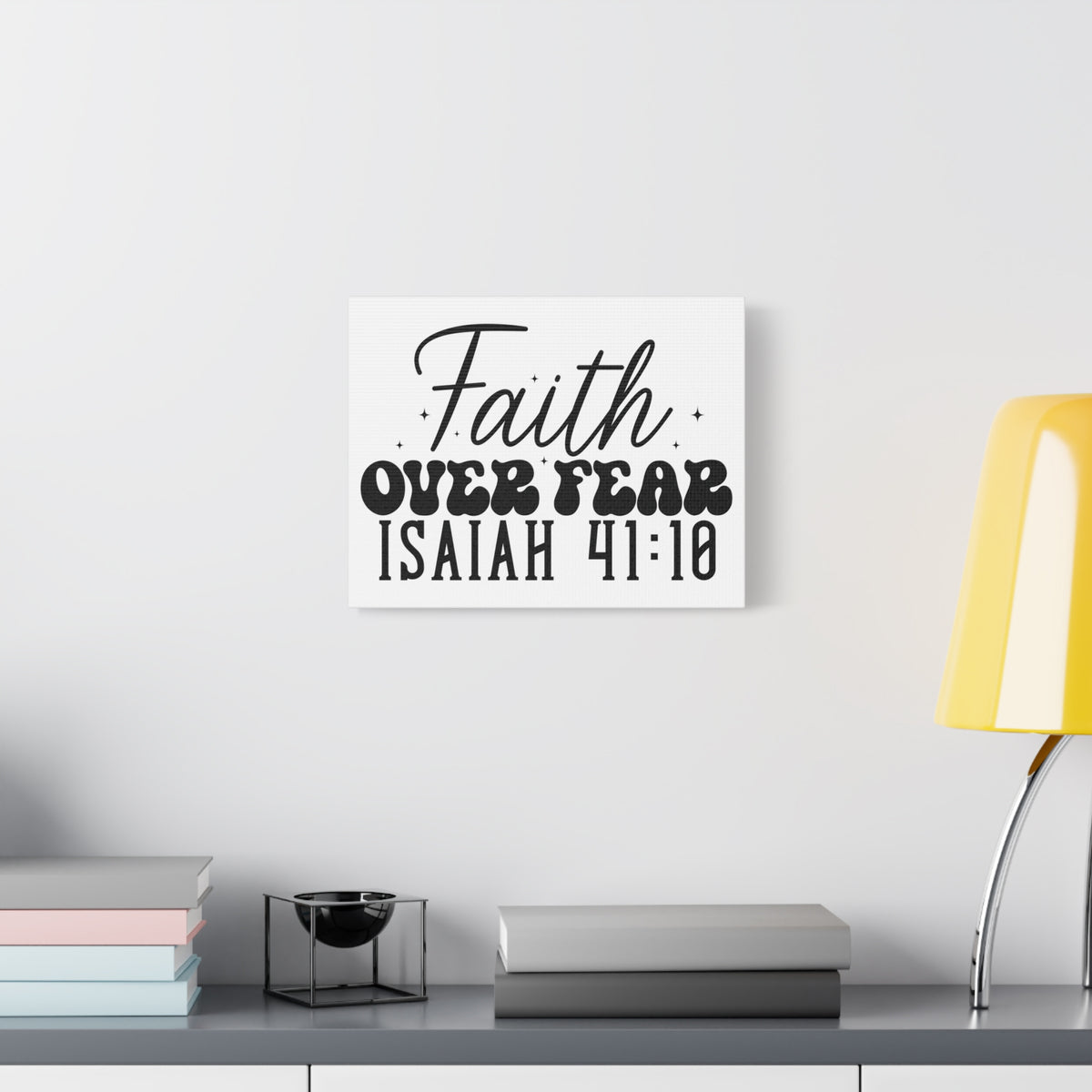 Scripture Walls Isaiah 41:10 Faith Over Fear Bible Verse Canvas Christian Wall Art Ready to Hang Unframed-Express Your Love Gifts