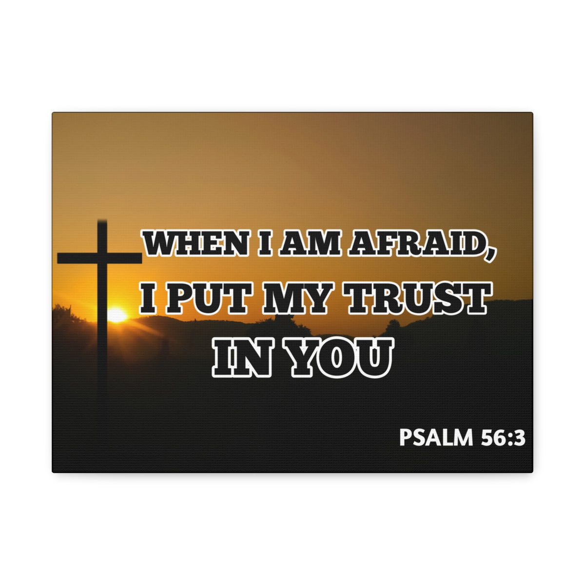 Scripture Walls My Trust In You Psalm 56:3 Bible Verse Canvas Christian Wall Art Ready to Hang-Express Your Love Gifts