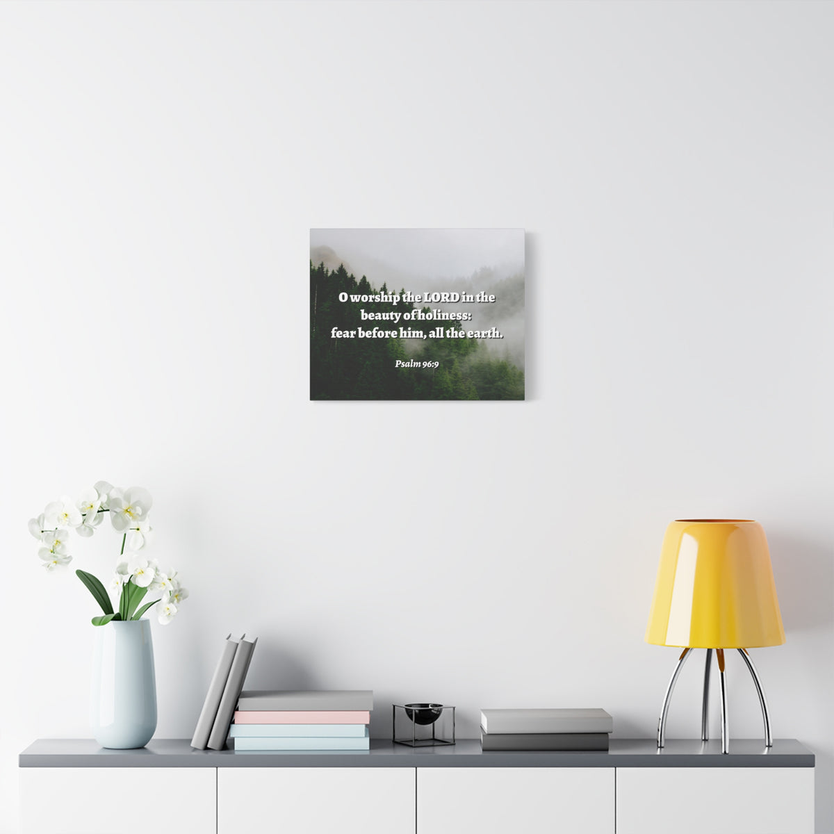 Scripture Walls Beauty Of Holiness Psalm 96:9 Bible Verse Canvas Christian Wall Art Ready to Hang-Express Your Love Gifts
