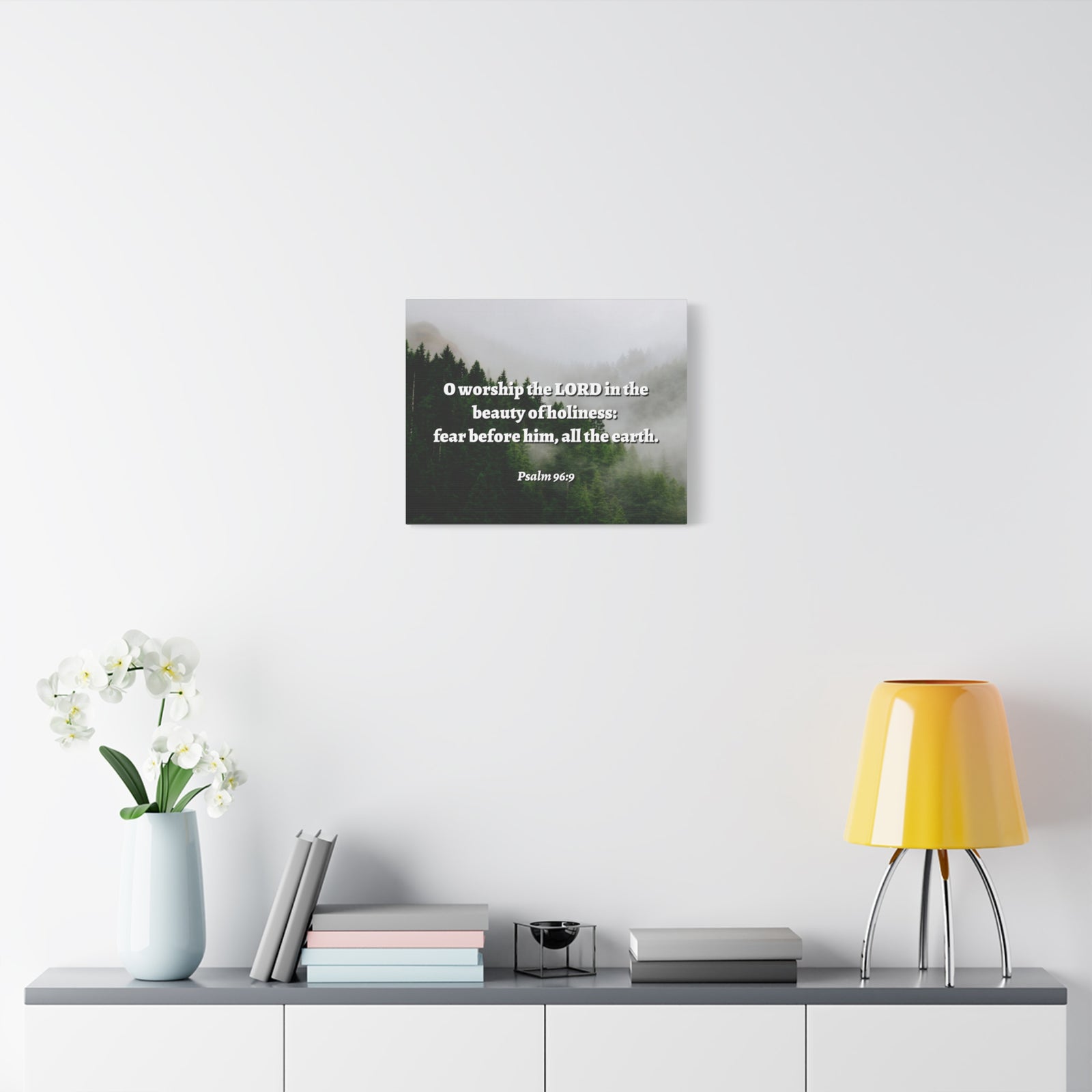 Scripture Walls Beauty Of Holiness Psalm 96:9 Bible Verse Canvas Christian Wall Art Ready to Hang-Express Your Love Gifts