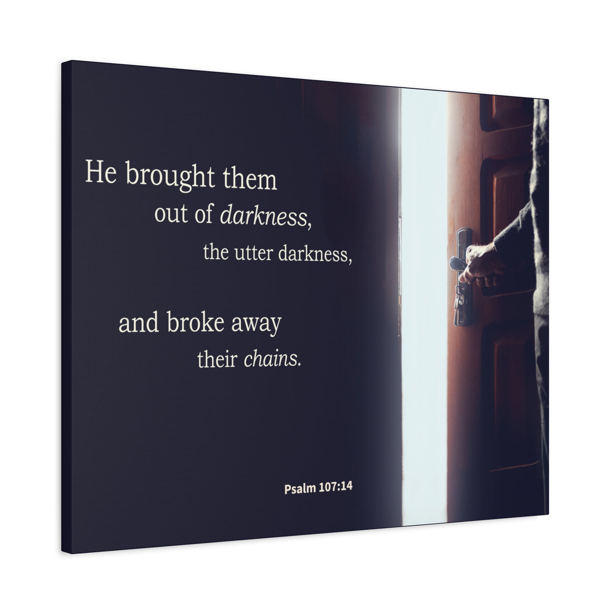 Scripture Walls He Brought Them Psalm 107:14 Bible Verse Canvas Christian Wall Art Ready to Hang-Express Your Love Gifts