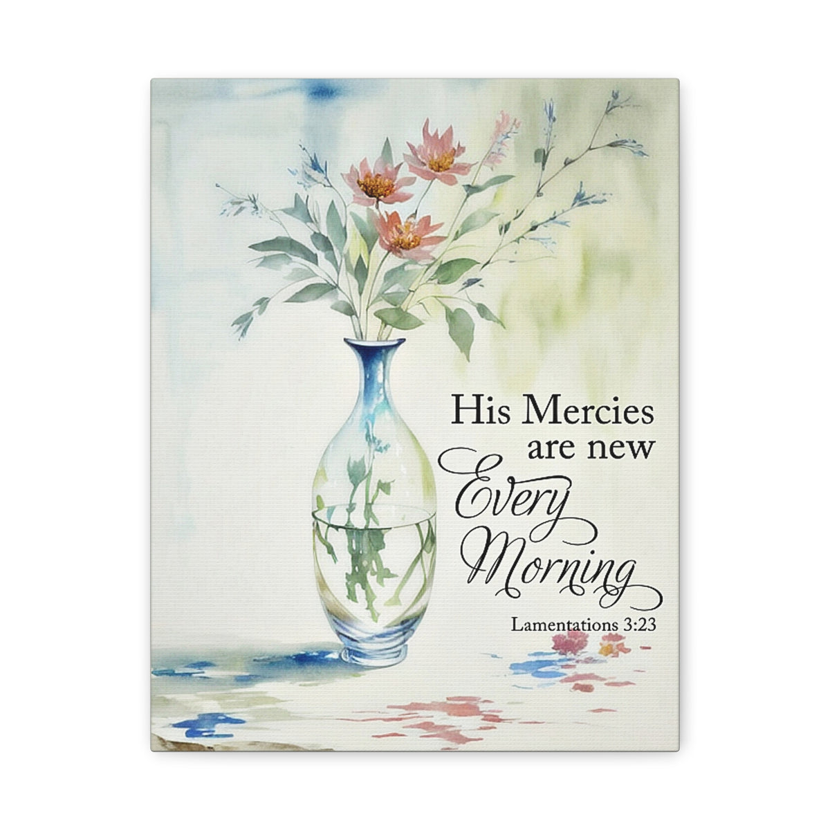 Scripture Walls Lamentations 3:23 Every Morning Bible Verse Canvas Christian Wall Art Ready to Hang Unframed-Express Your Love Gifts