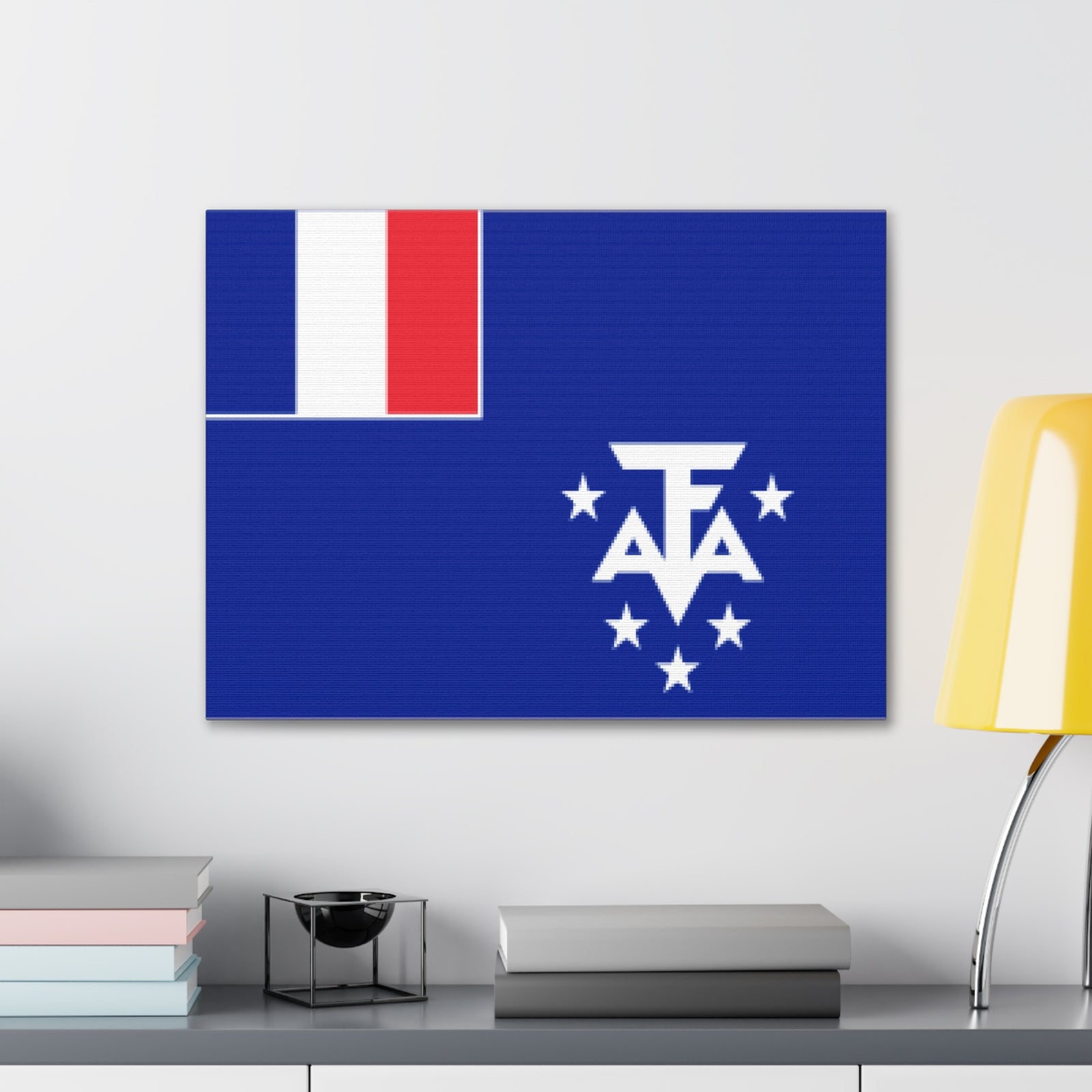 French Southern and Antarctic Lands Country Flag Canvas Vibrant Wall Art Unframed Home Decor-Express Your Love Gifts