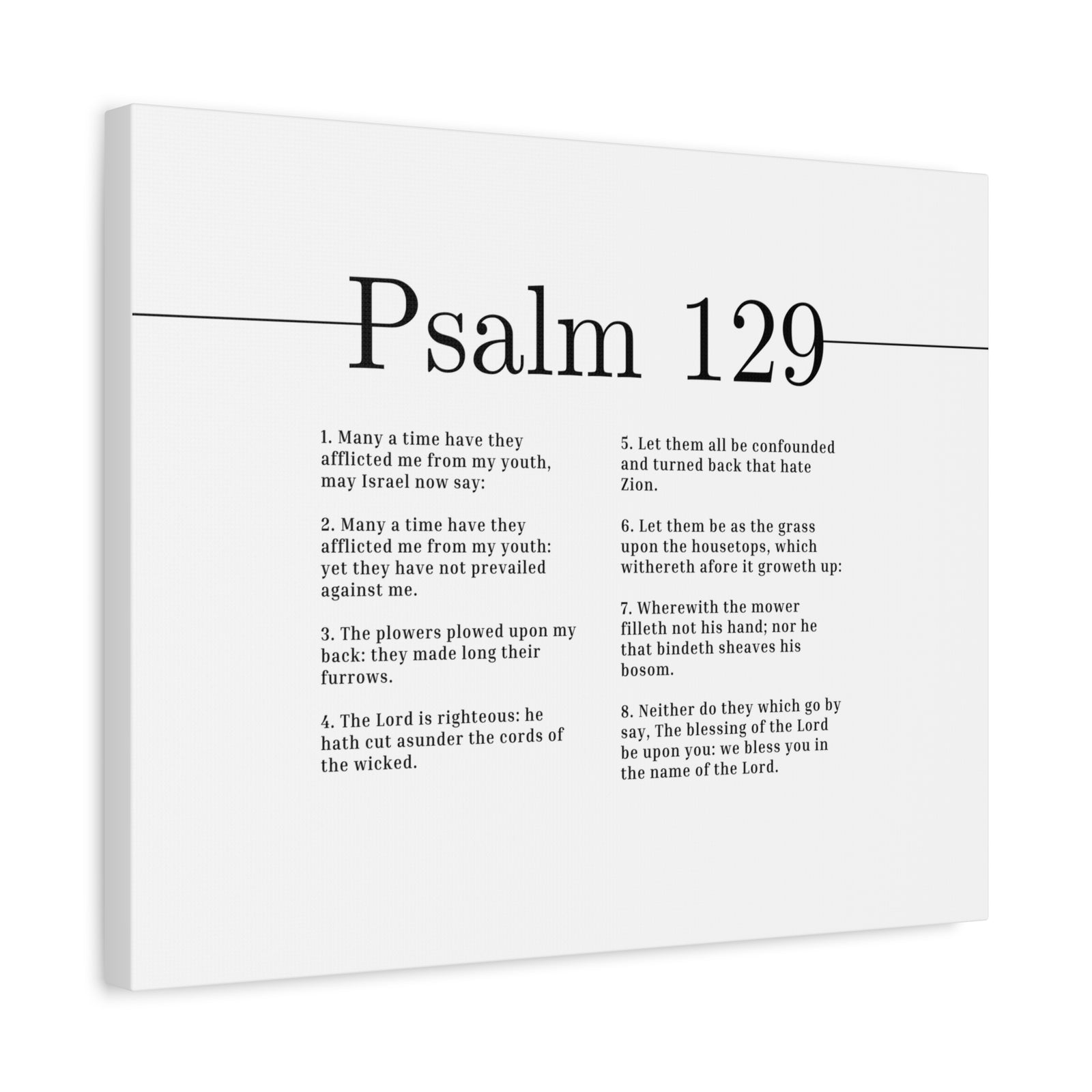 Scripture Canvas The Lord Is Righteous Psalm 129 Christian Wall Art Bible Verse Print Ready to Hang-Express Your Love Gifts