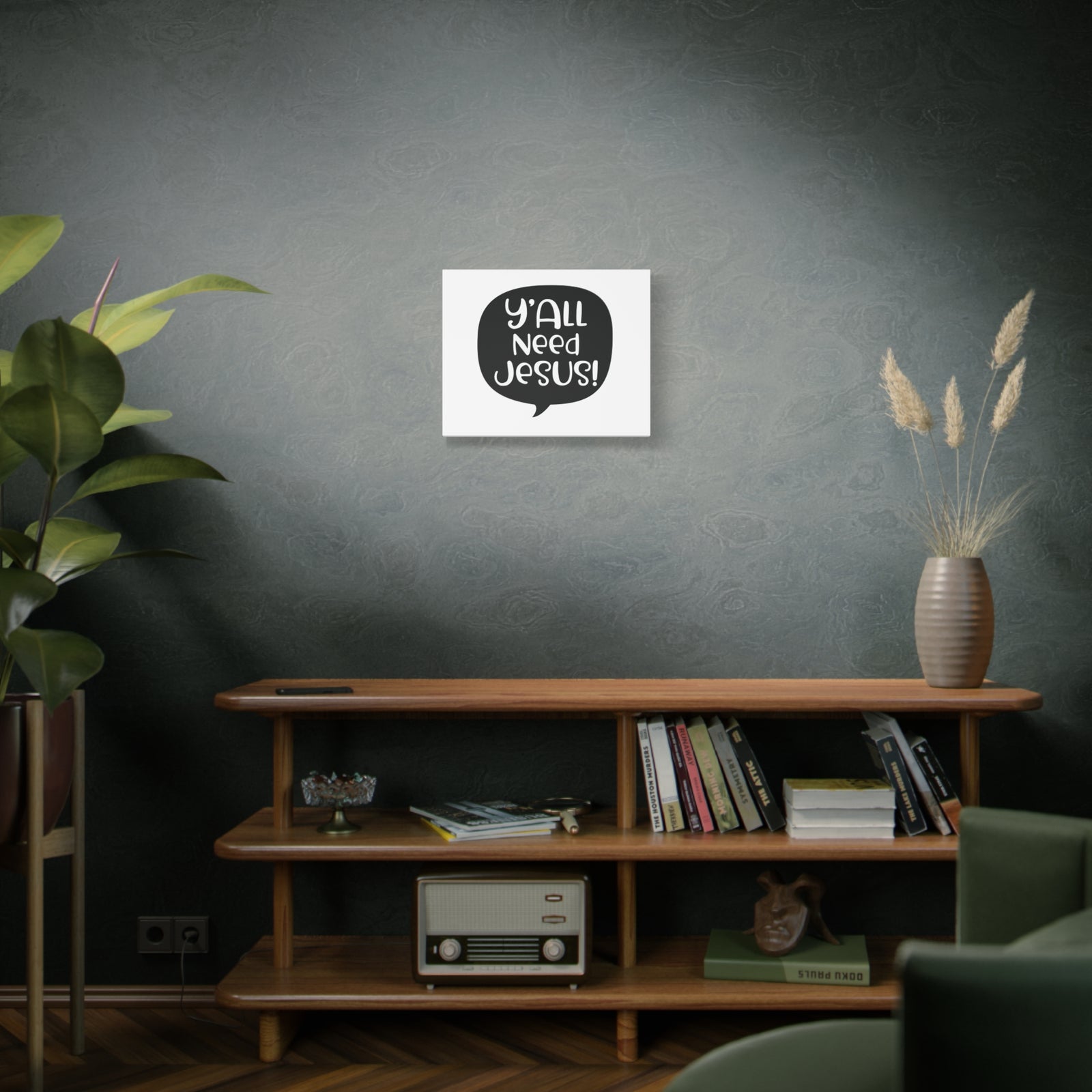 Scripture Canvas Y'all Need Jesus Psalm 37:4 Christian Wall Art Print Ready to Hang-Express Your Love Gifts