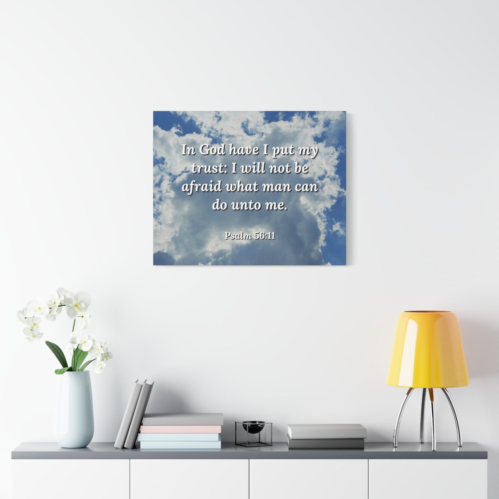 Scripture Canvas My Trust Psalm 56:11 Christian Wall Art Bible Verse Print Ready to Hang-Express Your Love Gifts