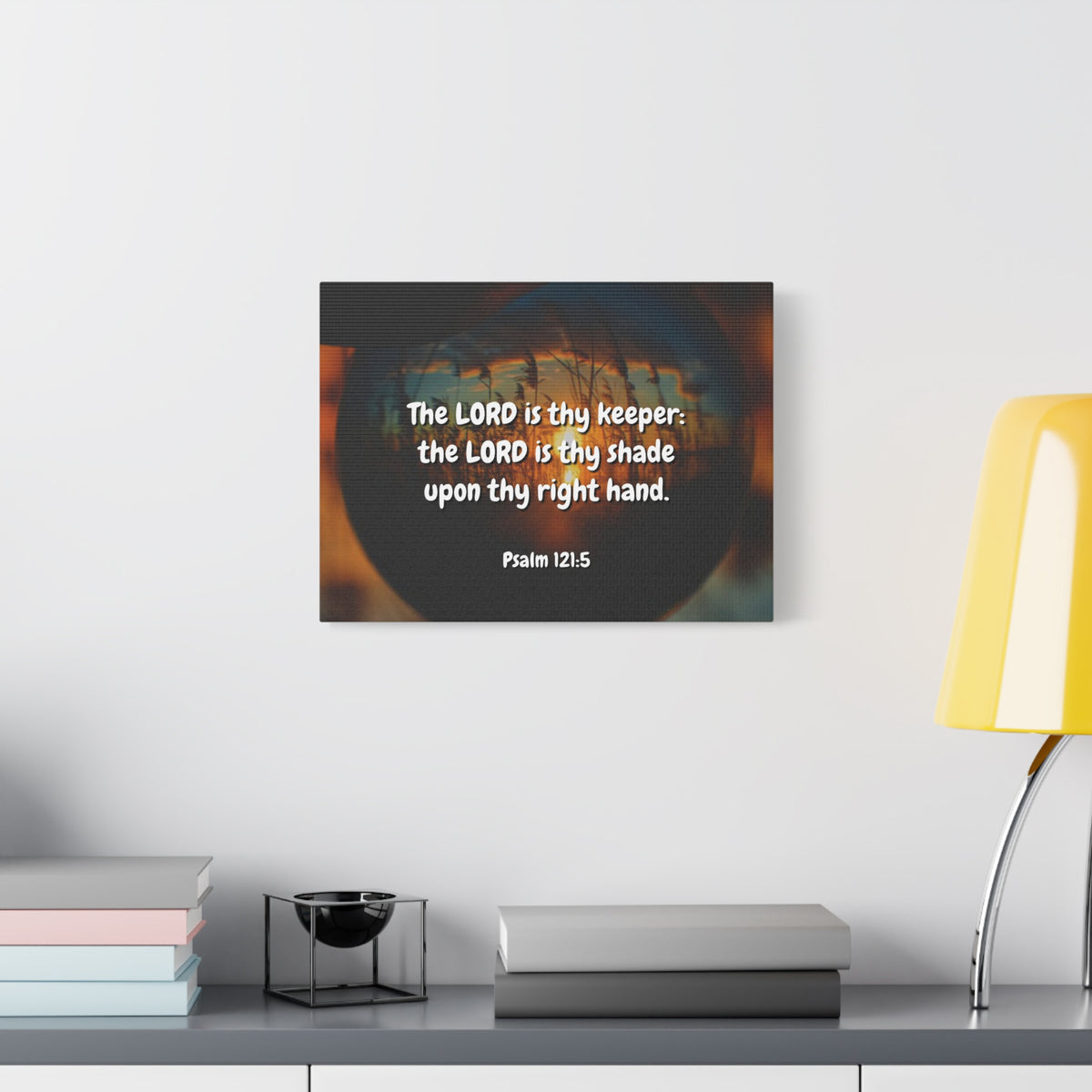Scripture Canvas Keeper Psalm 121:5 Christian Wall Art Bible Verse Print Ready to Hang-Express Your Love Gifts